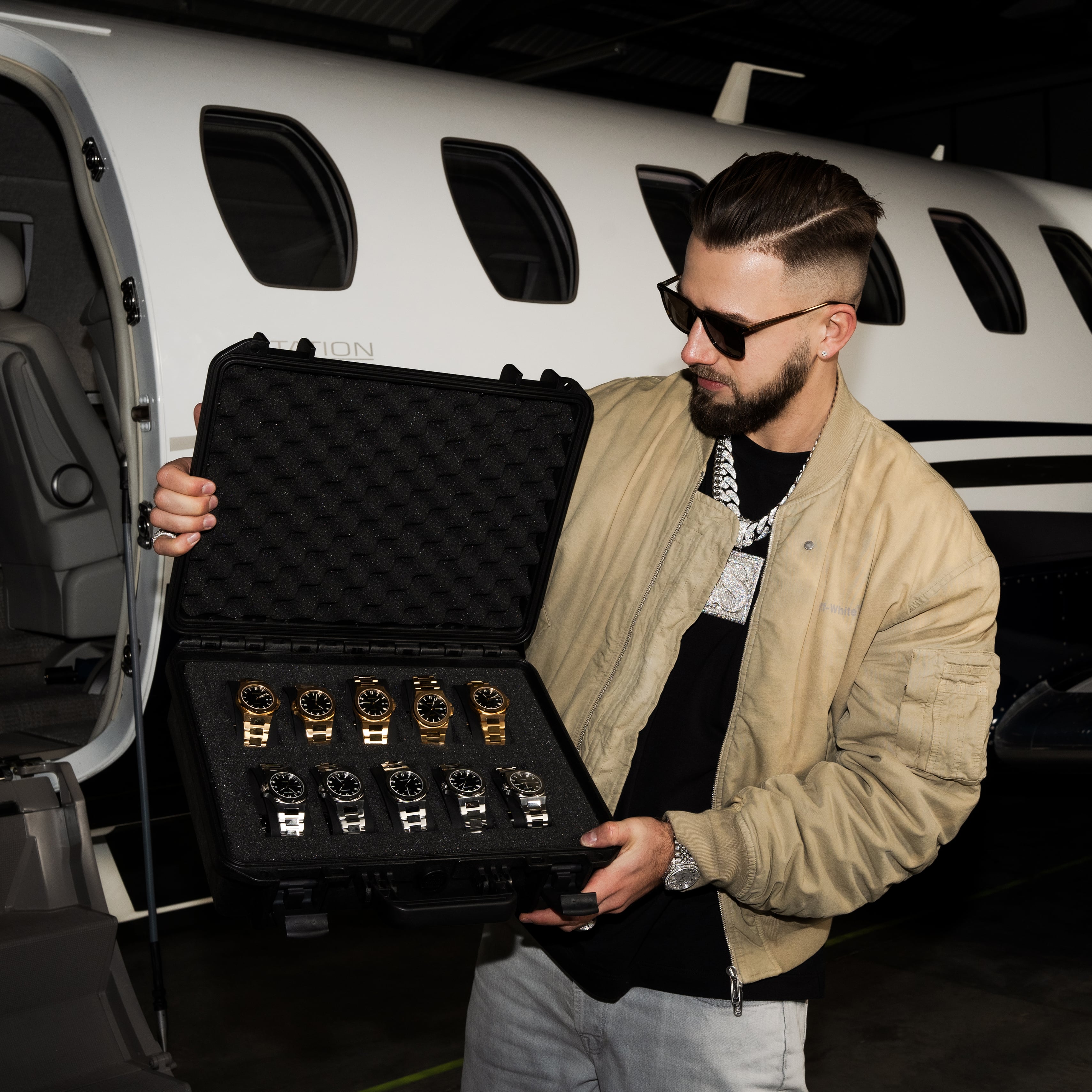 Alpha Champ Automatikuhr aus Weißgold, 40 mm