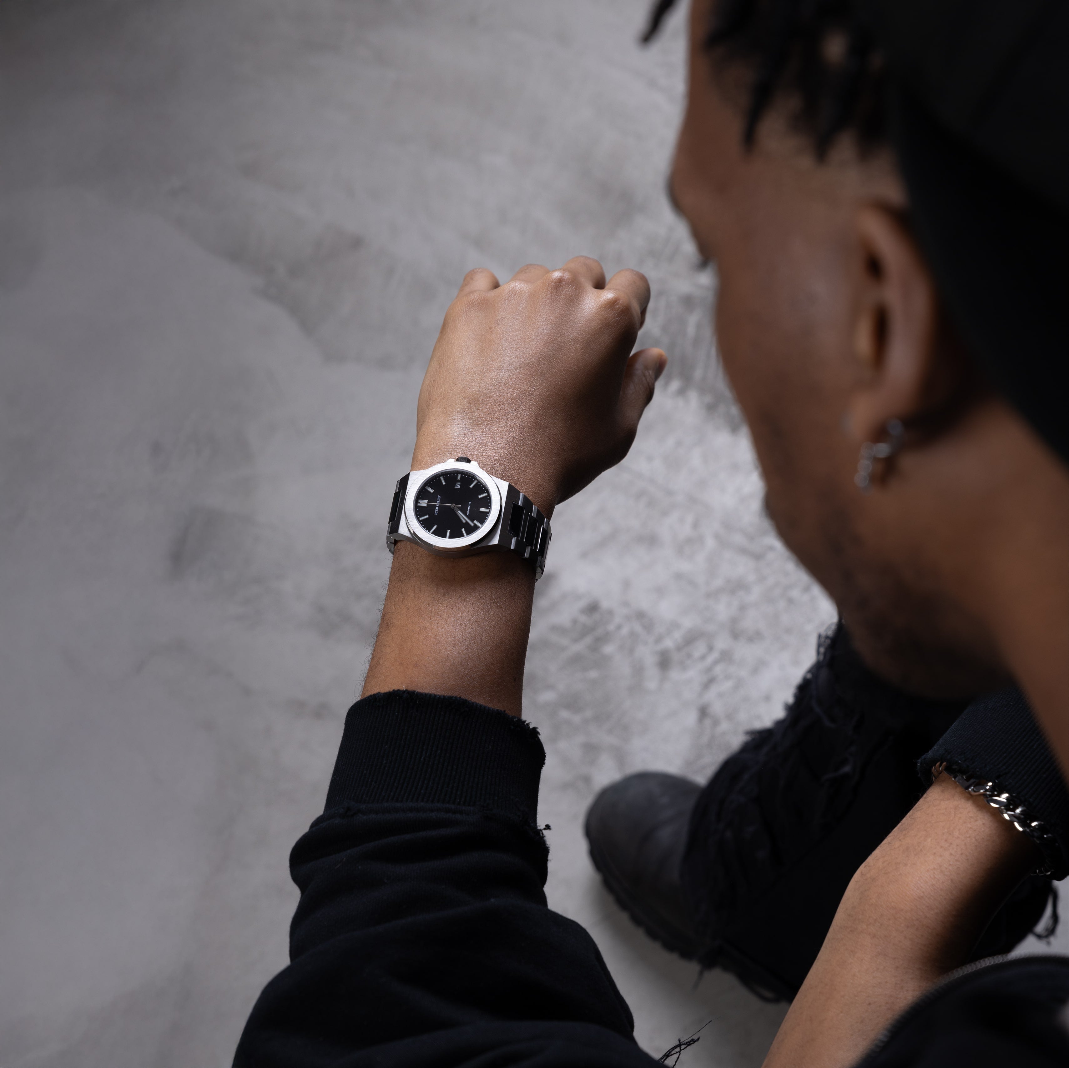 Alpha Champ Automatikuhr aus Weißgold, 40 mm