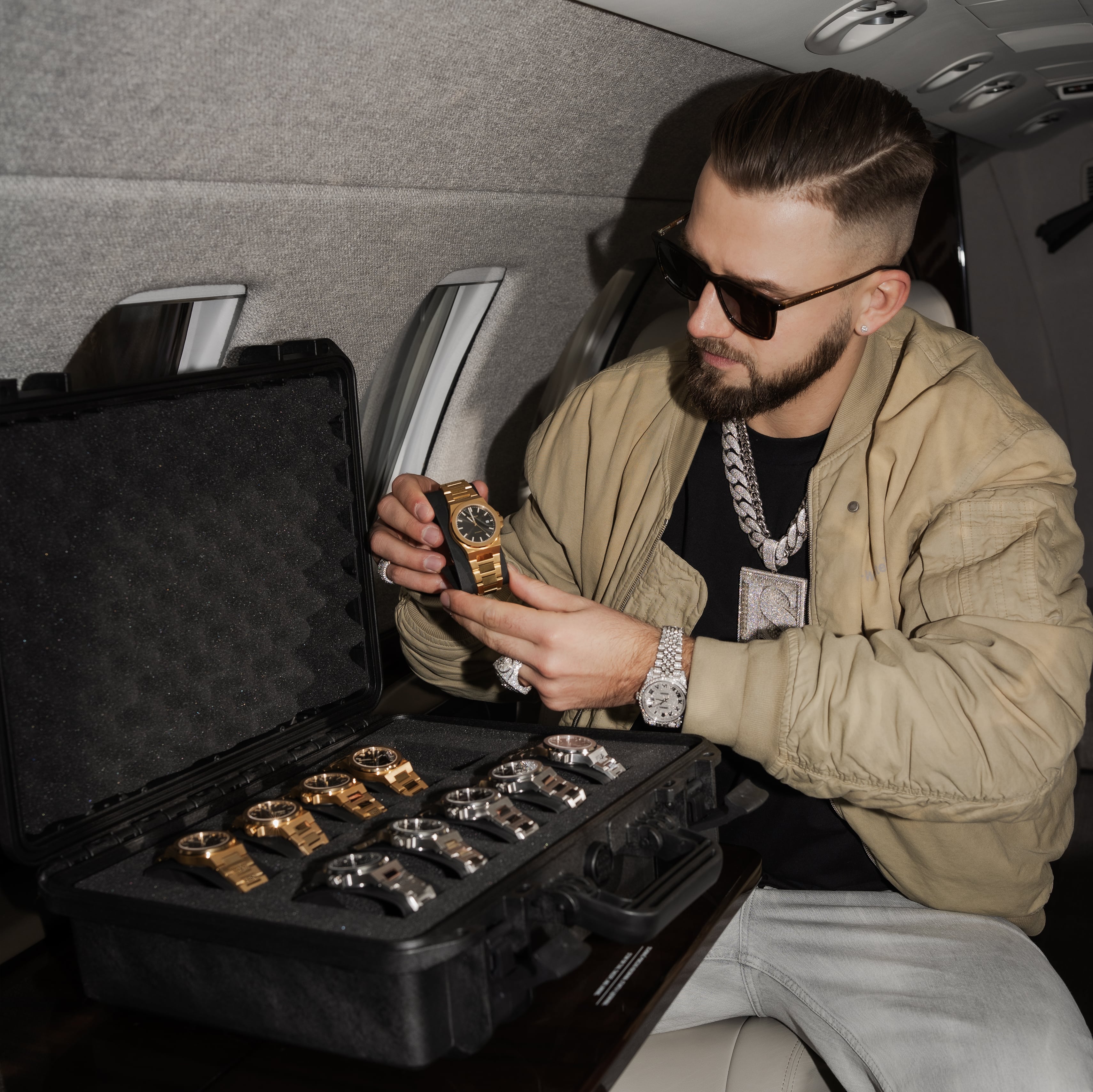 Alpha Champ Automatikuhr aus Weißgold, 40 mm