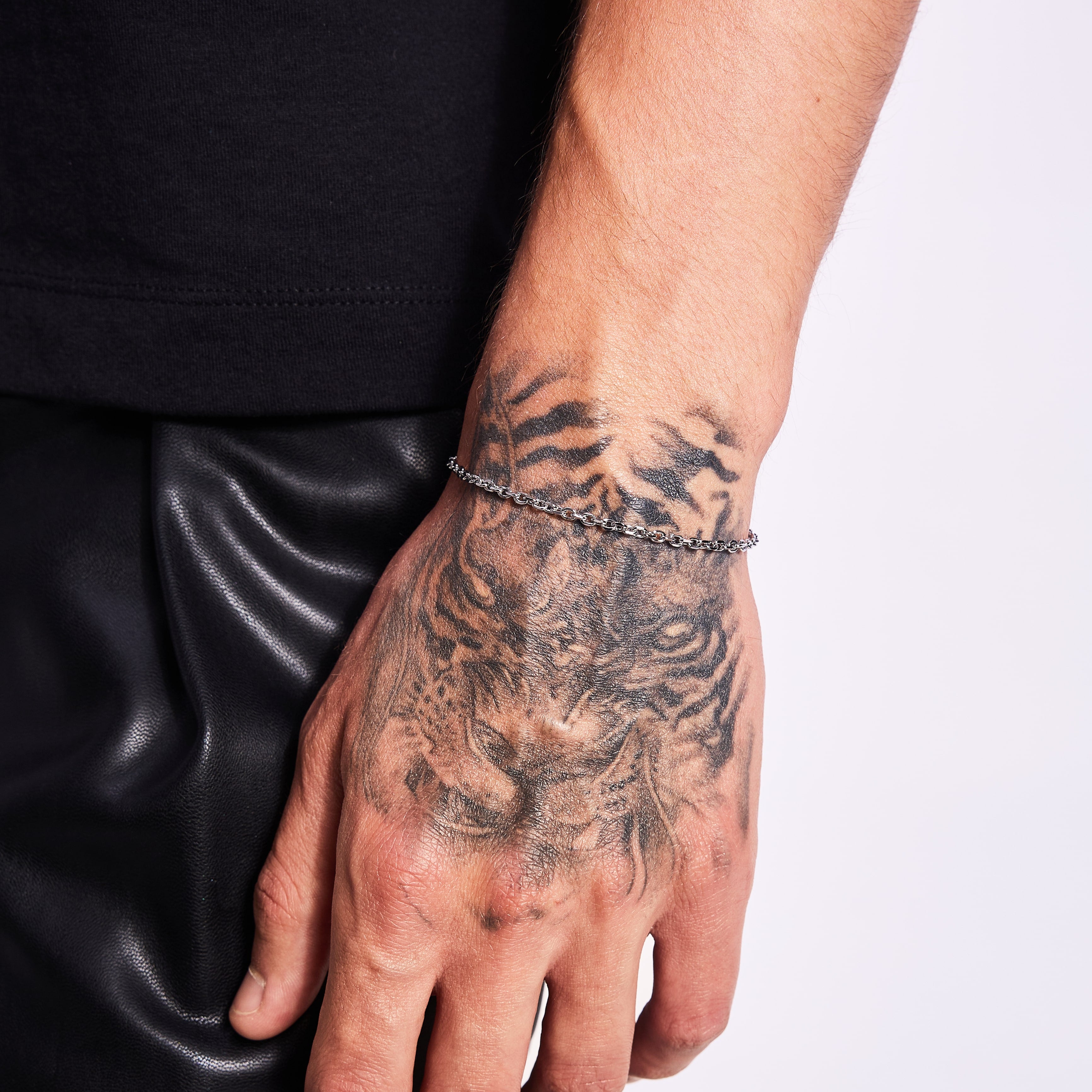 Bransoletka Ankier 3mm Białe Złoto