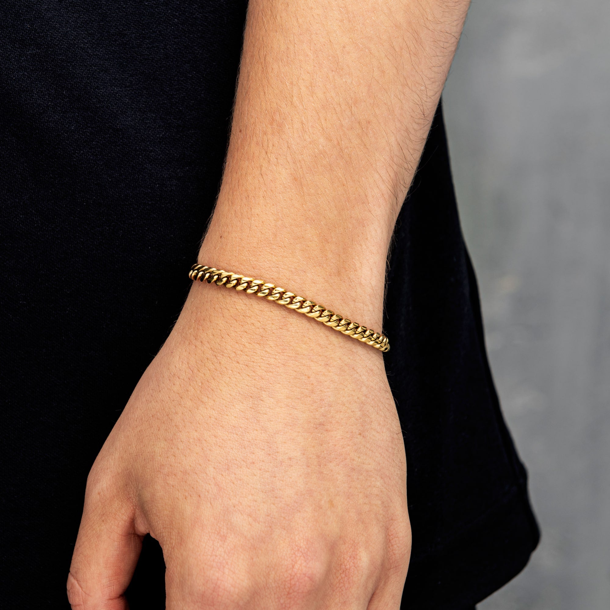 Miami Cuban Link Armband 5mm Gold