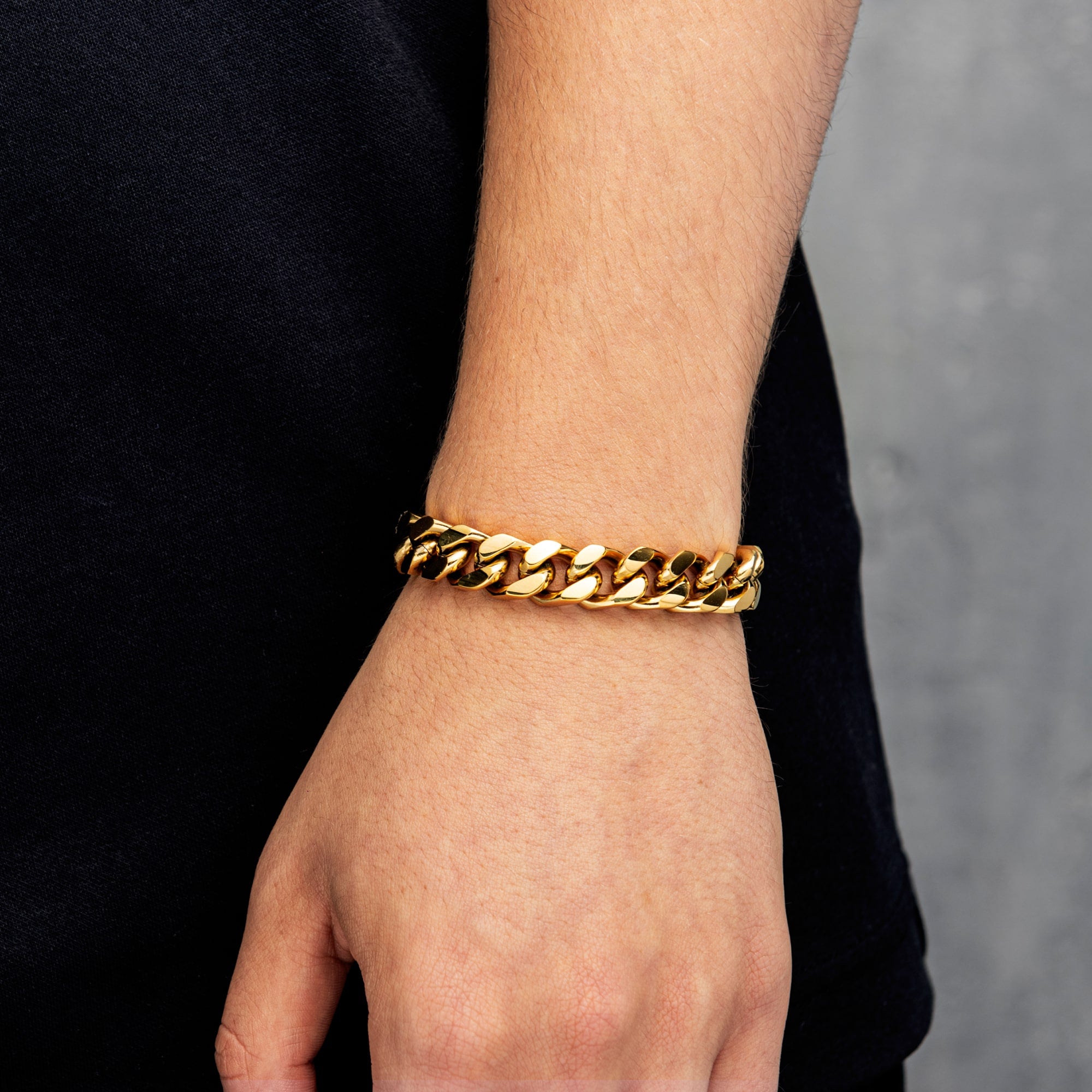 Panzerarmband Cuban Link 12mm Gold