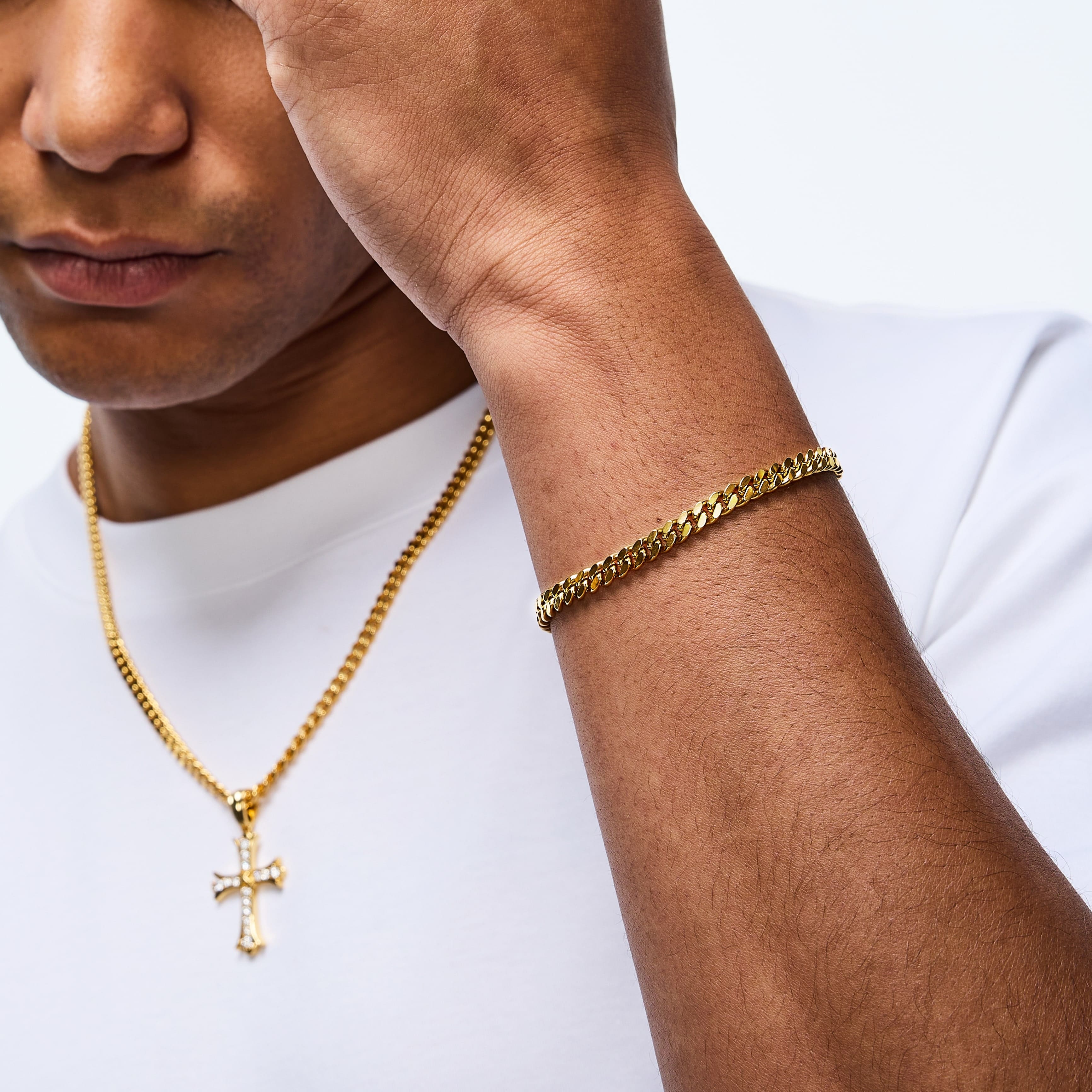 Panzerarmband Cuban Link 5mm Gold