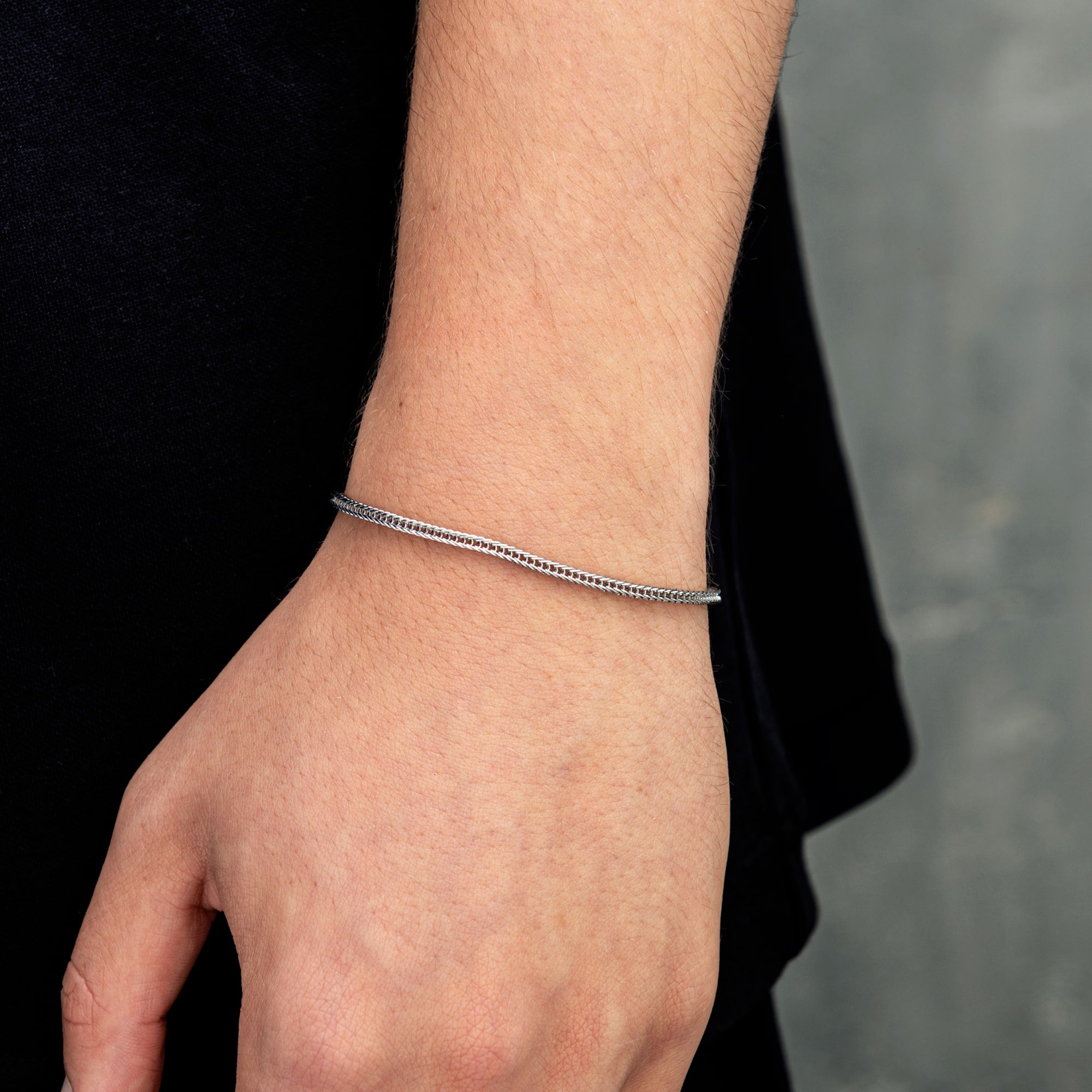 Neu Franco Armband 2,5mm Weißgold