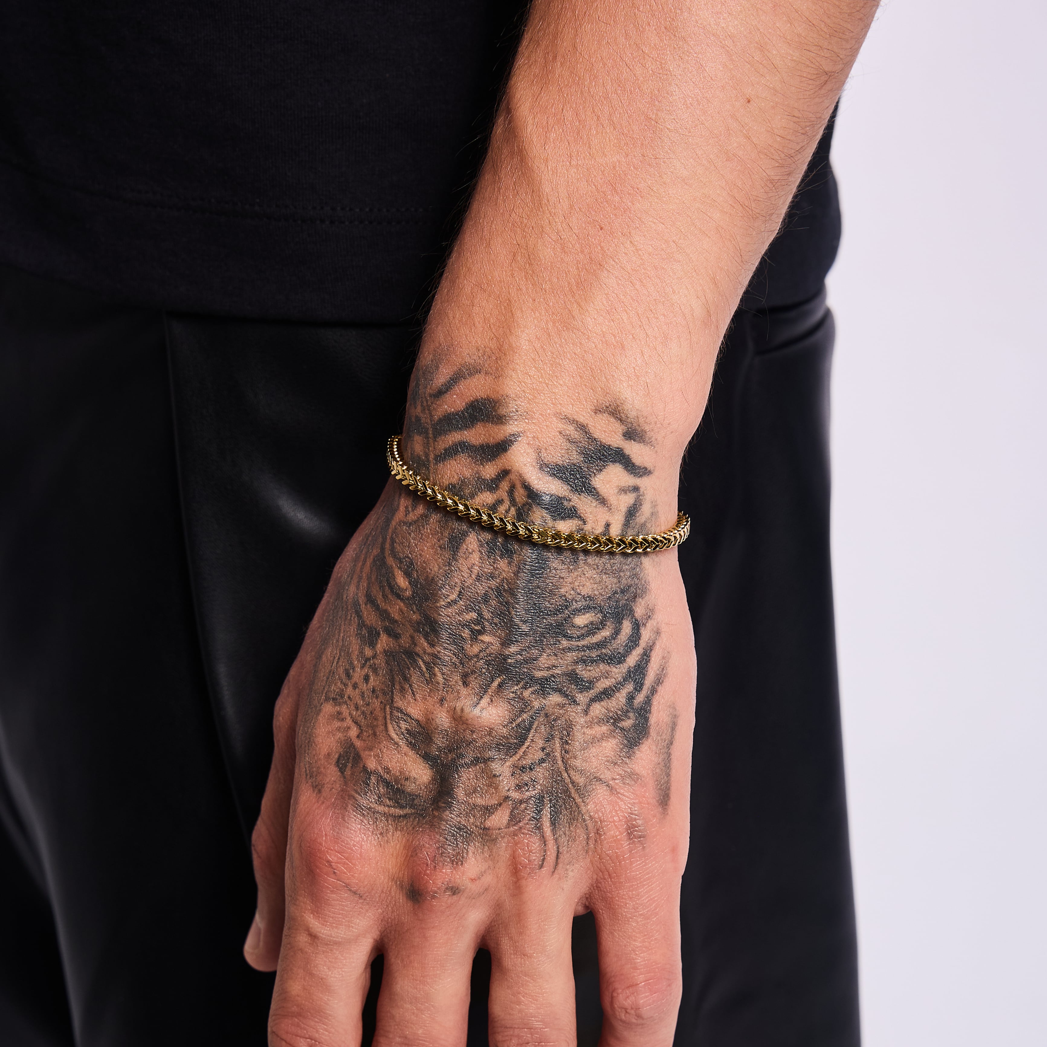 Bransoletka Franco 3mm Złoto