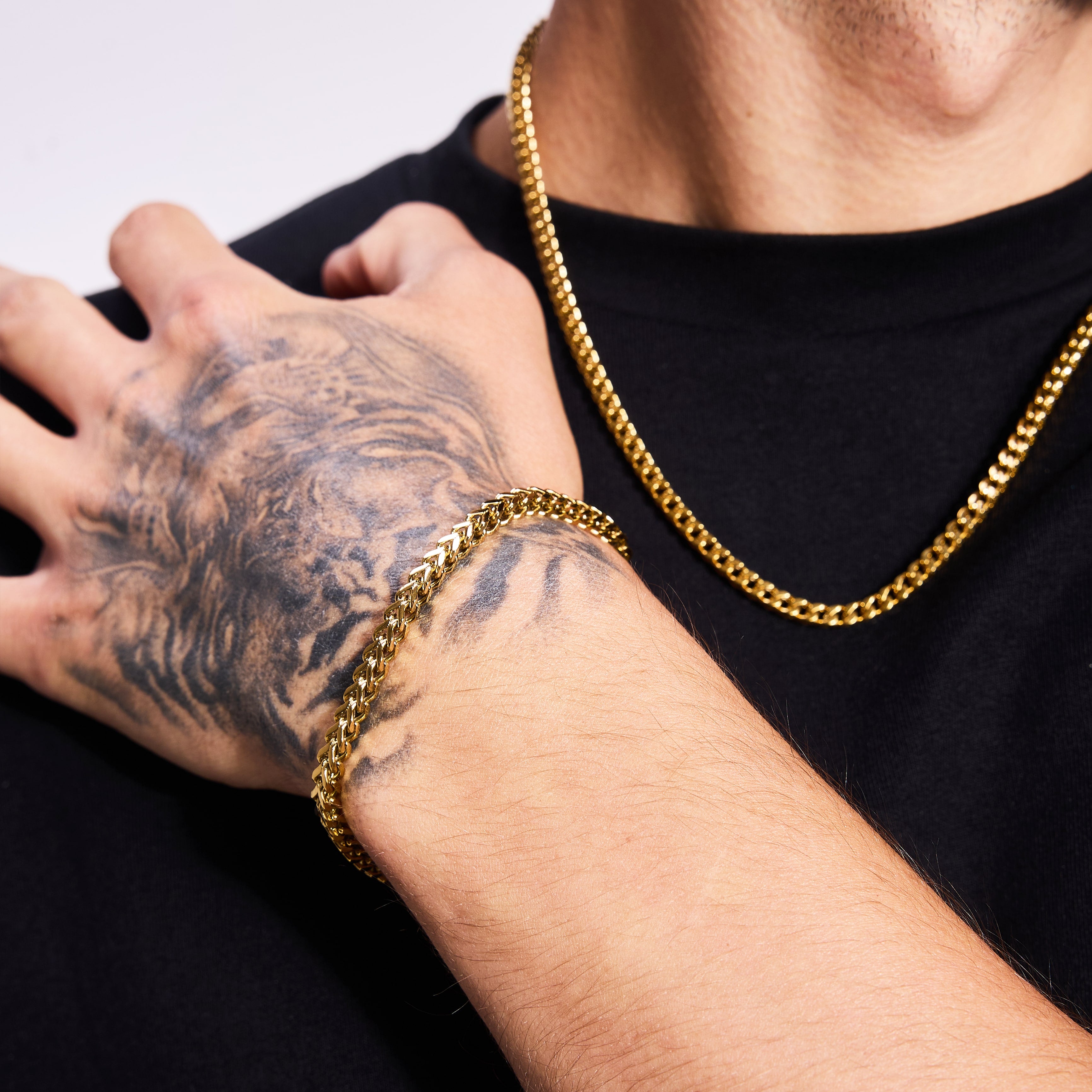 Bransoletka Franco 4mm Złoto