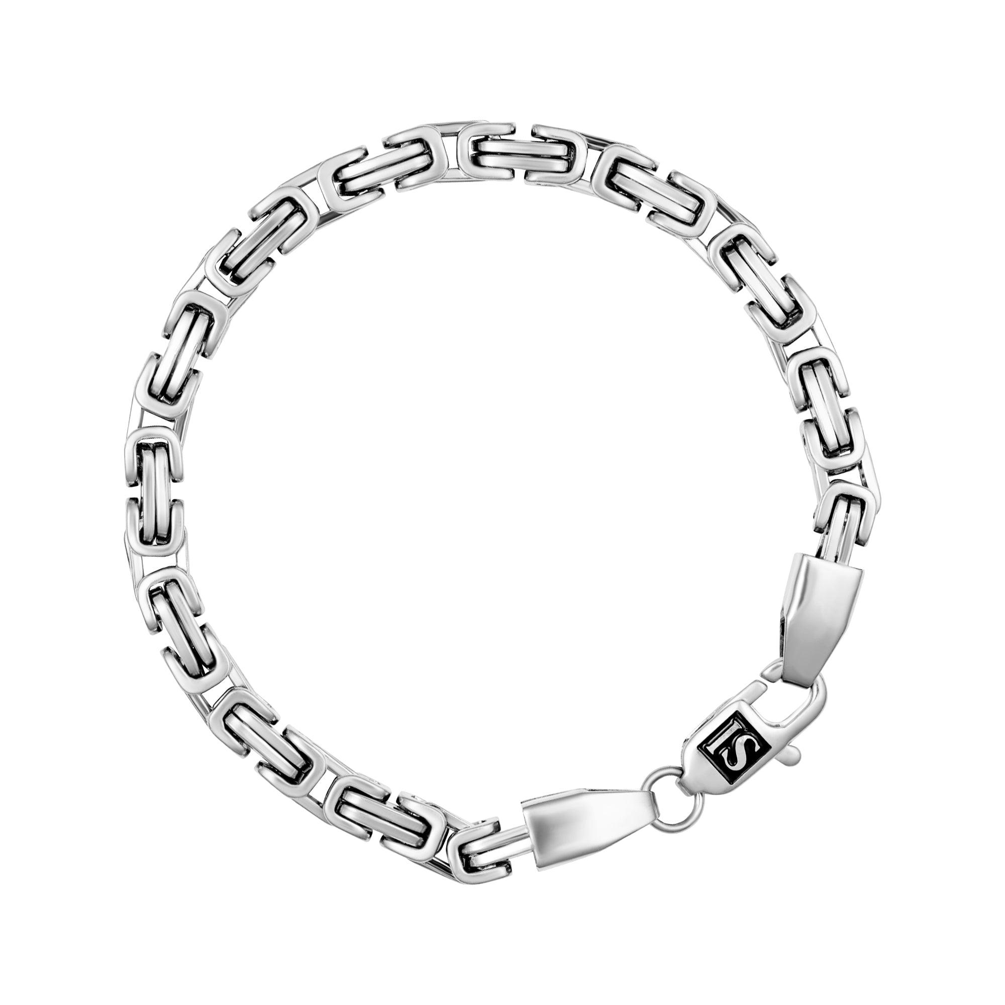 Bransoletka Królewska 6mm Białe Złoto - IcedStuff