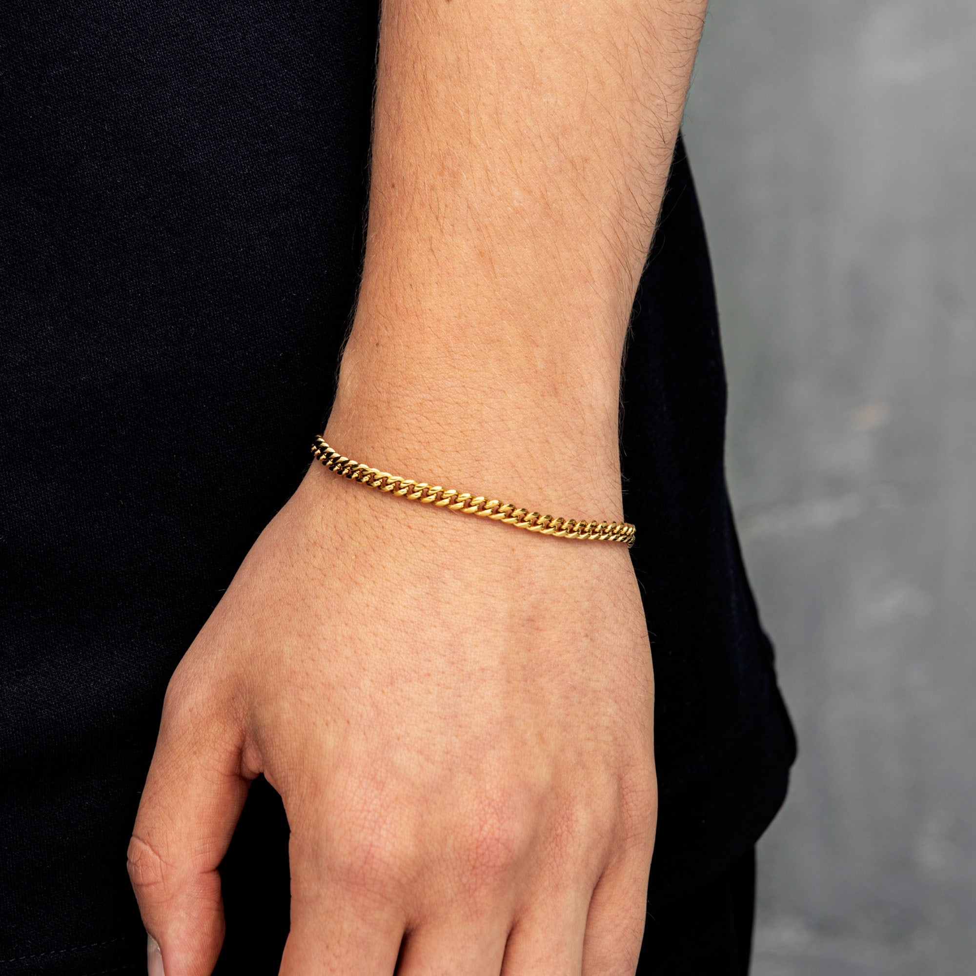Miami Cuban Link Armband 4mm Gold