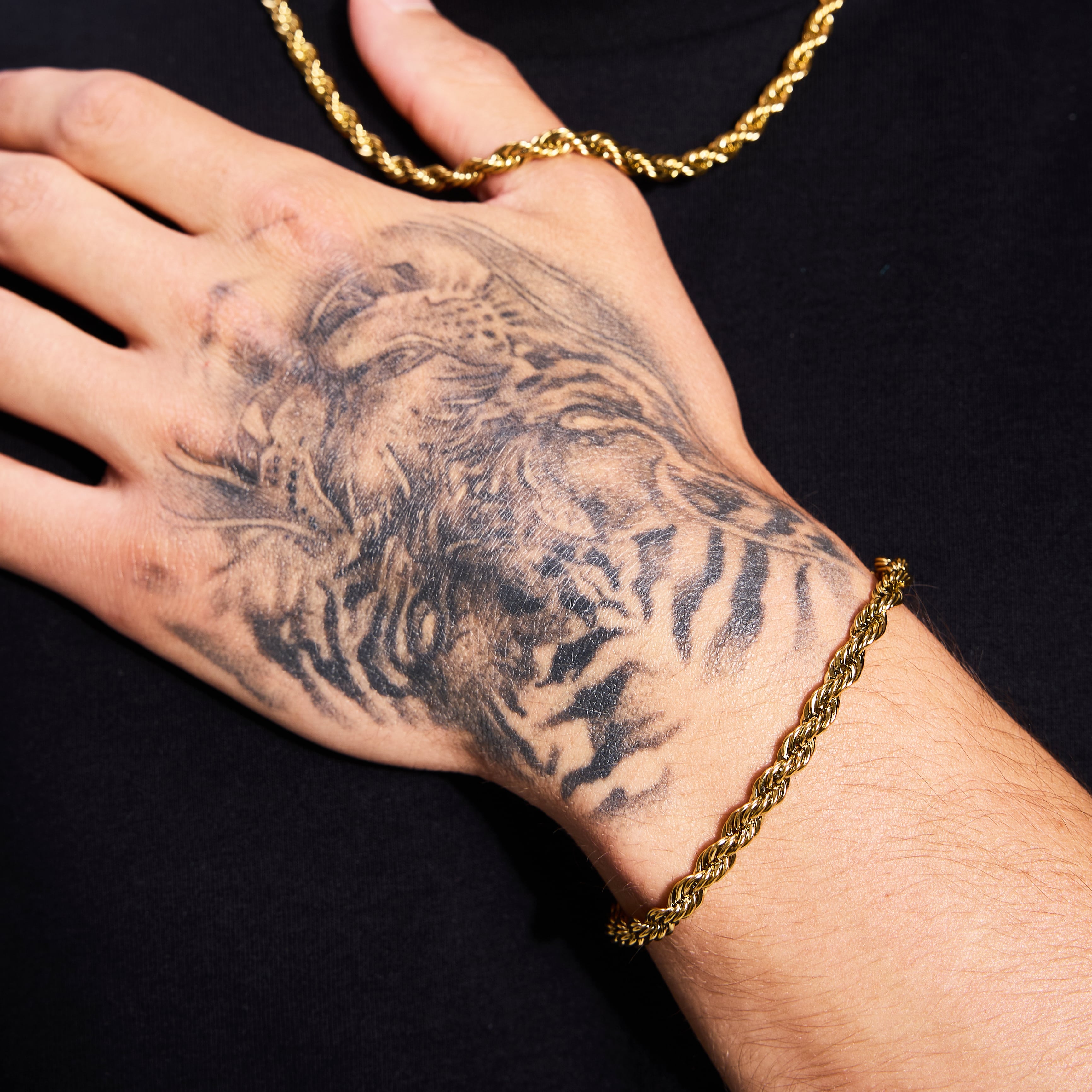 Bransoletka Rope 5mm Złoto