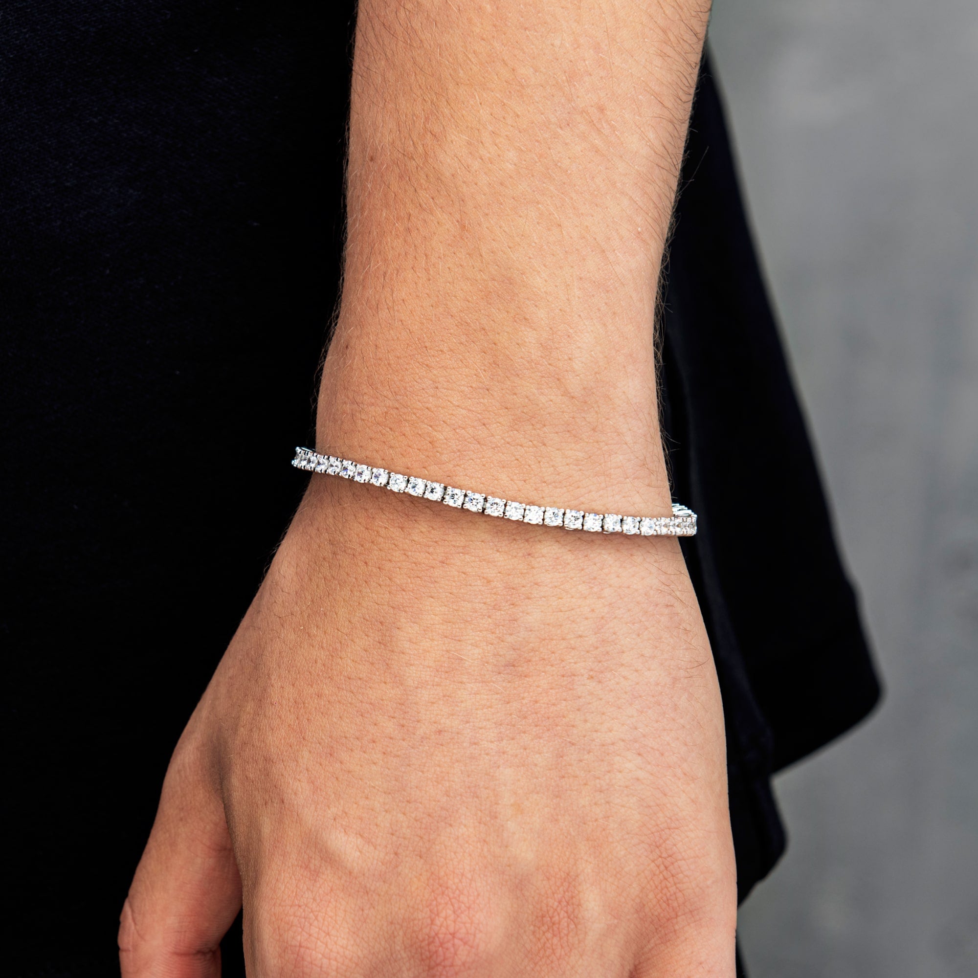 Tennisarmband 3mm Weißgold