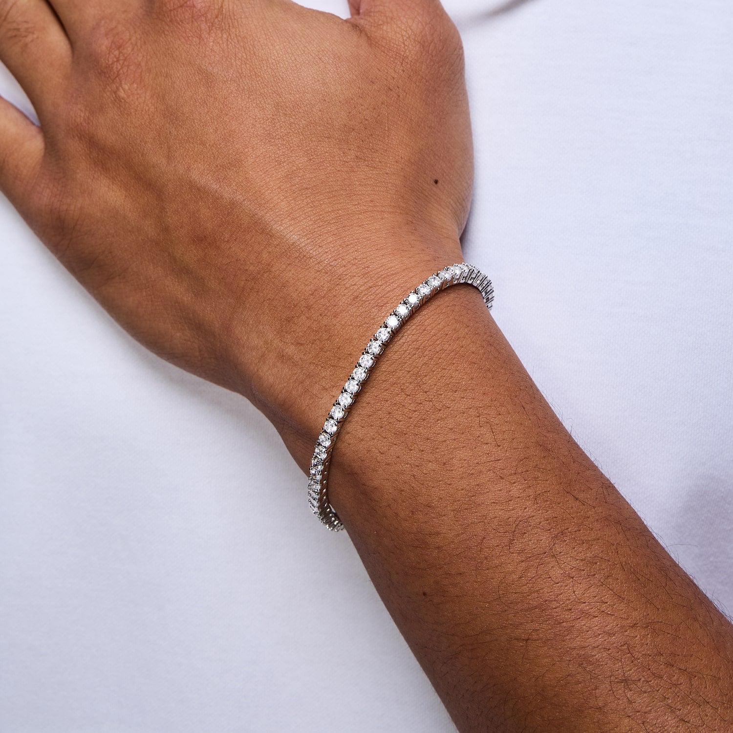 Tennisarmband 3mm Weißgold