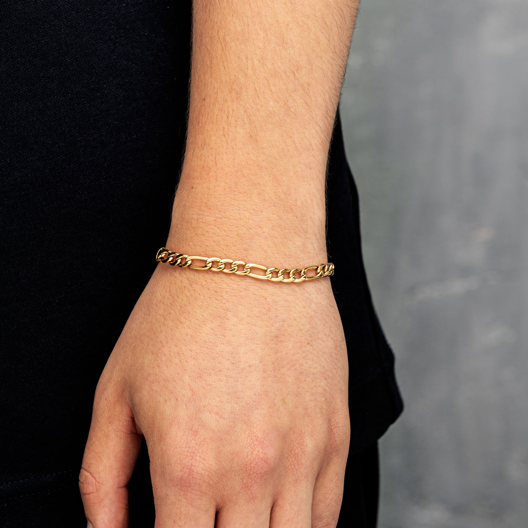 Figaro Armband 5mm Gold