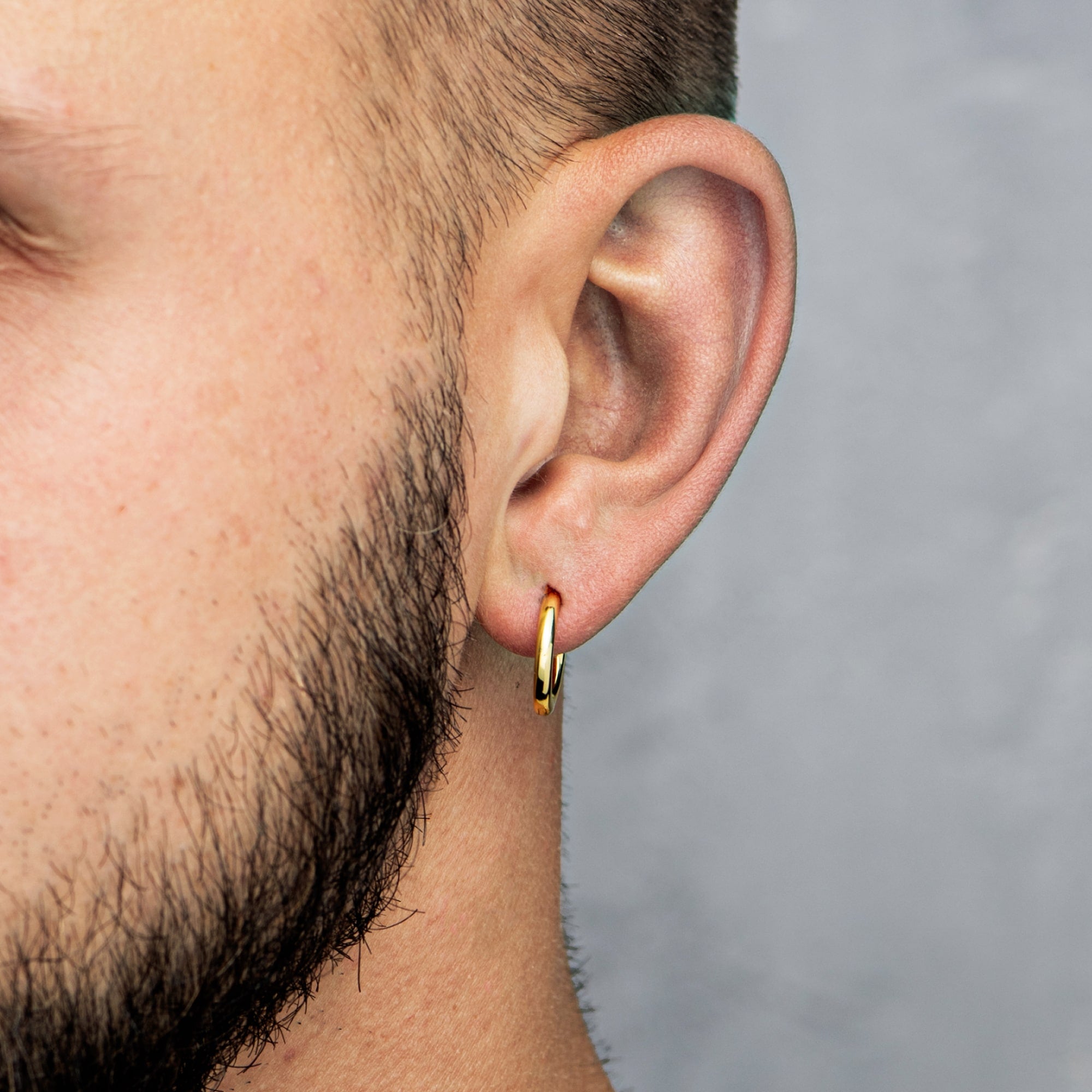 Ring Ohrringe 15mm Gold