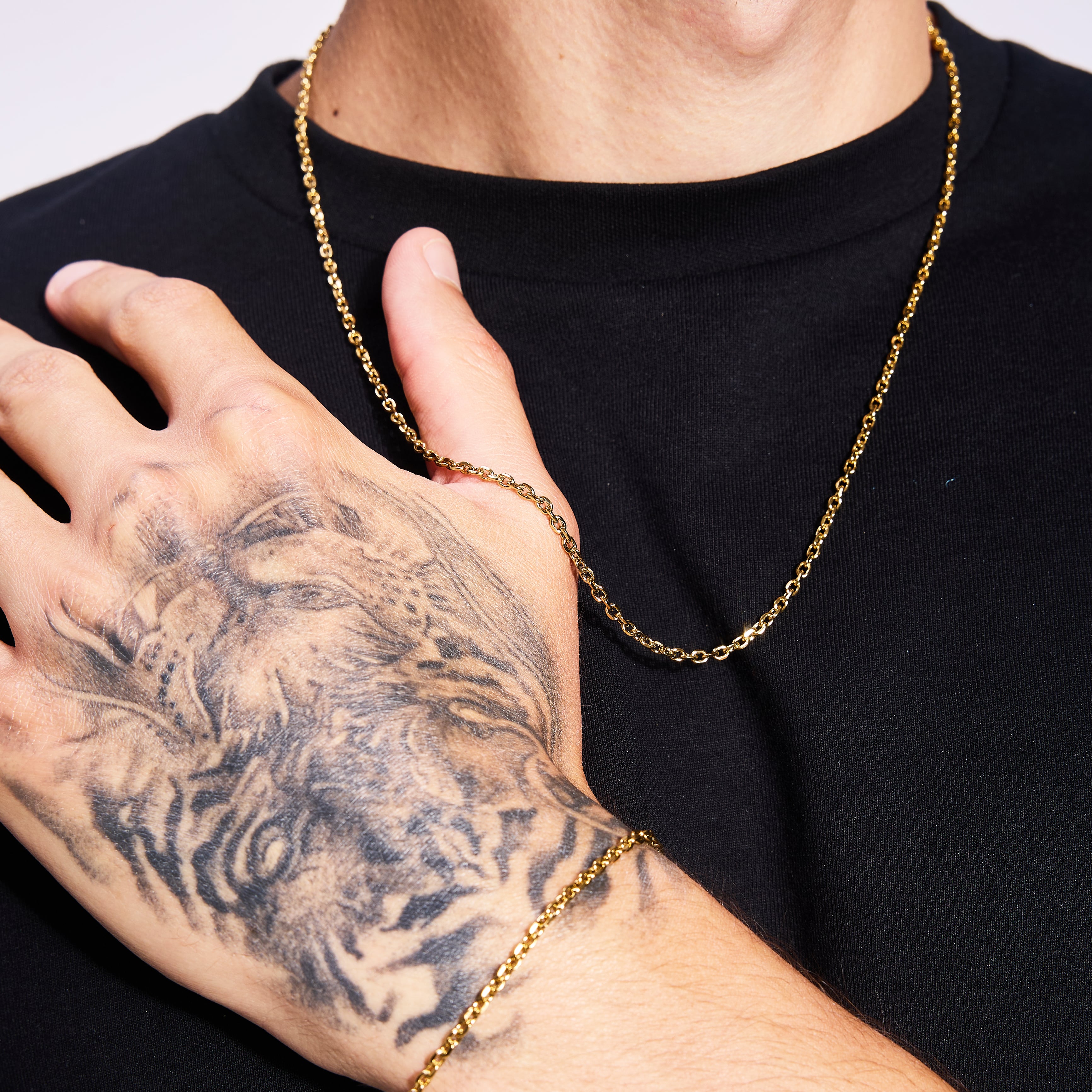 Łańcuch Ankier 3mm Złoto