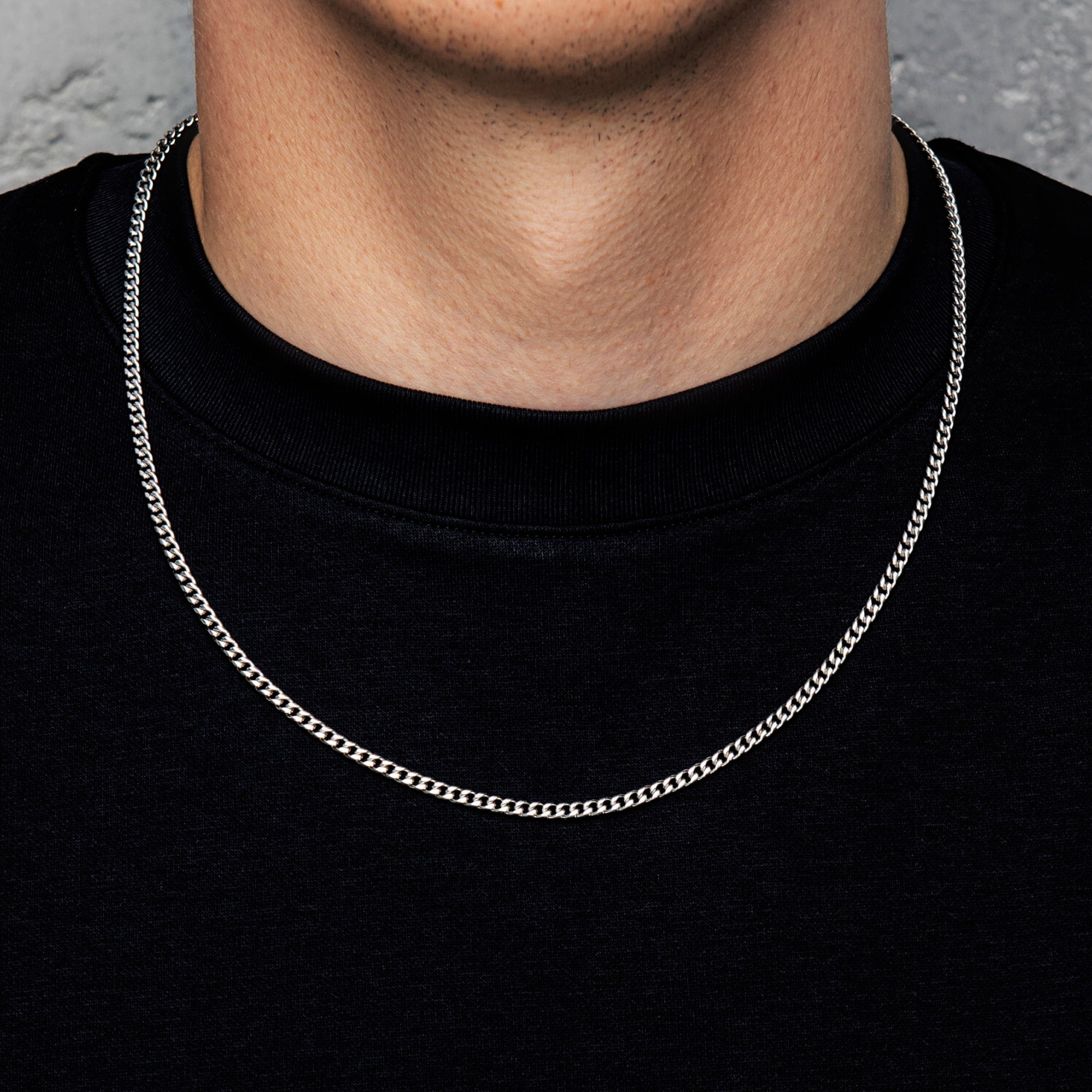 Miami Cuban Link Kette 3mm Weißgold