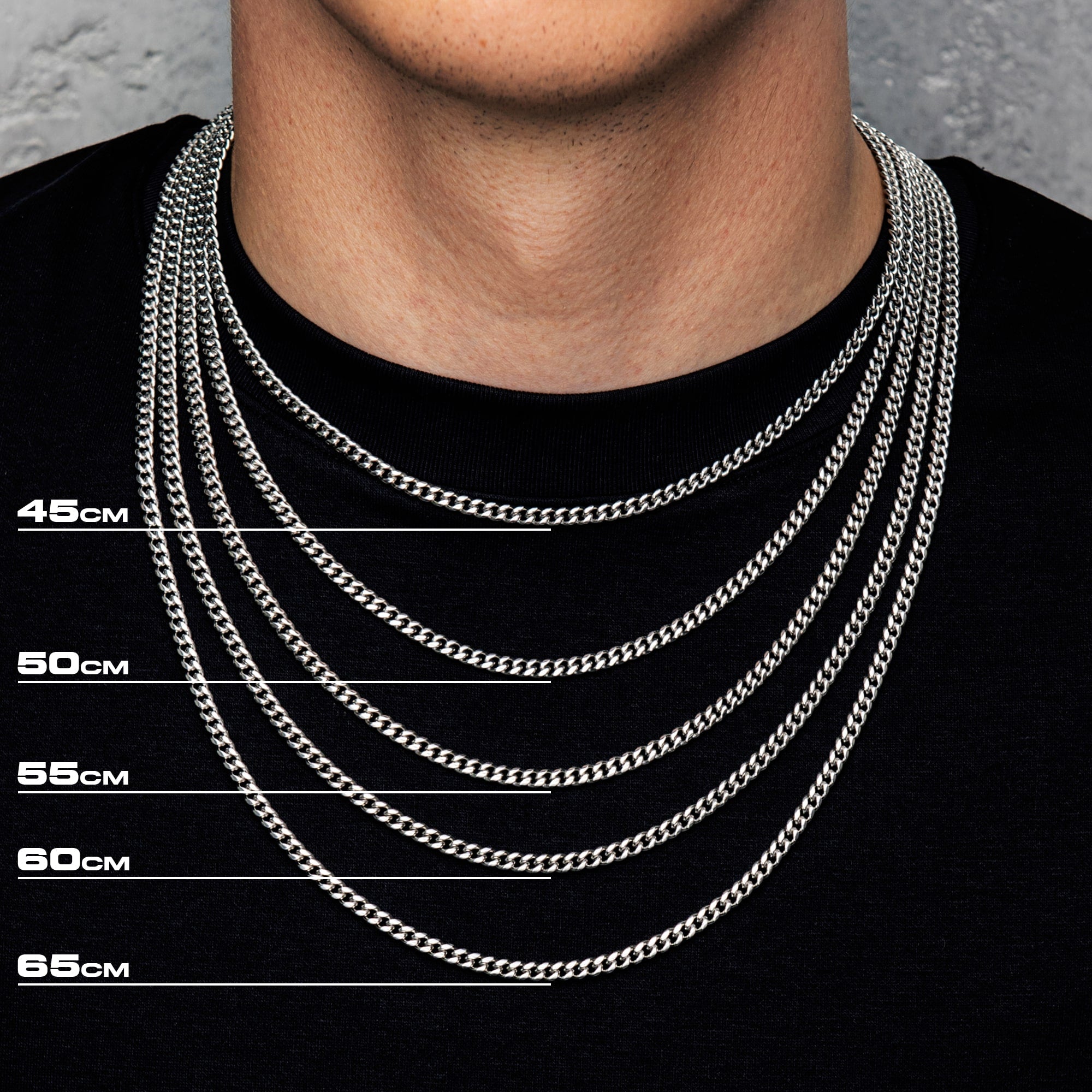 Miami Cuban Link Kette 4mm Weißgold