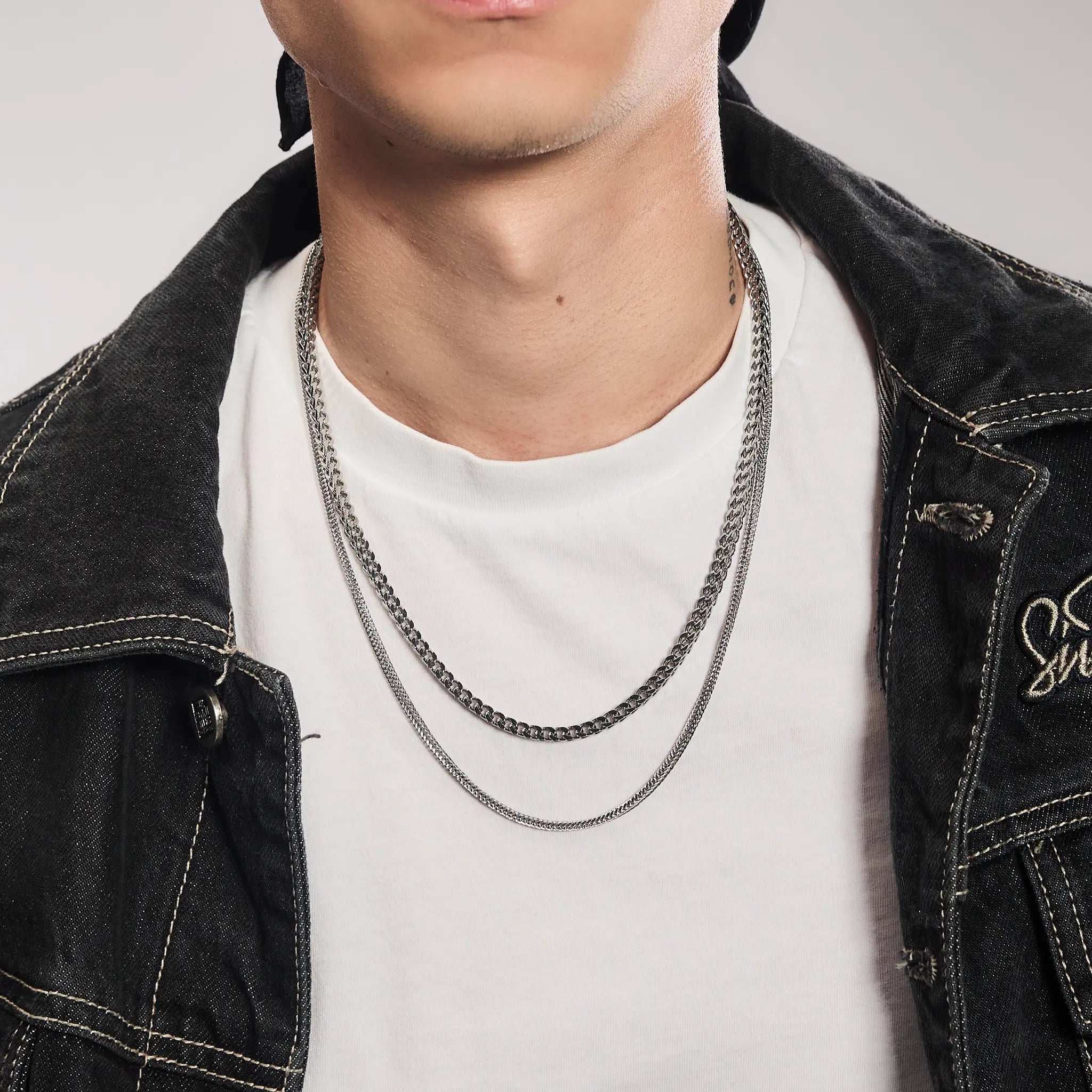 Panzerkette Cuban Link 5mm Weißgold