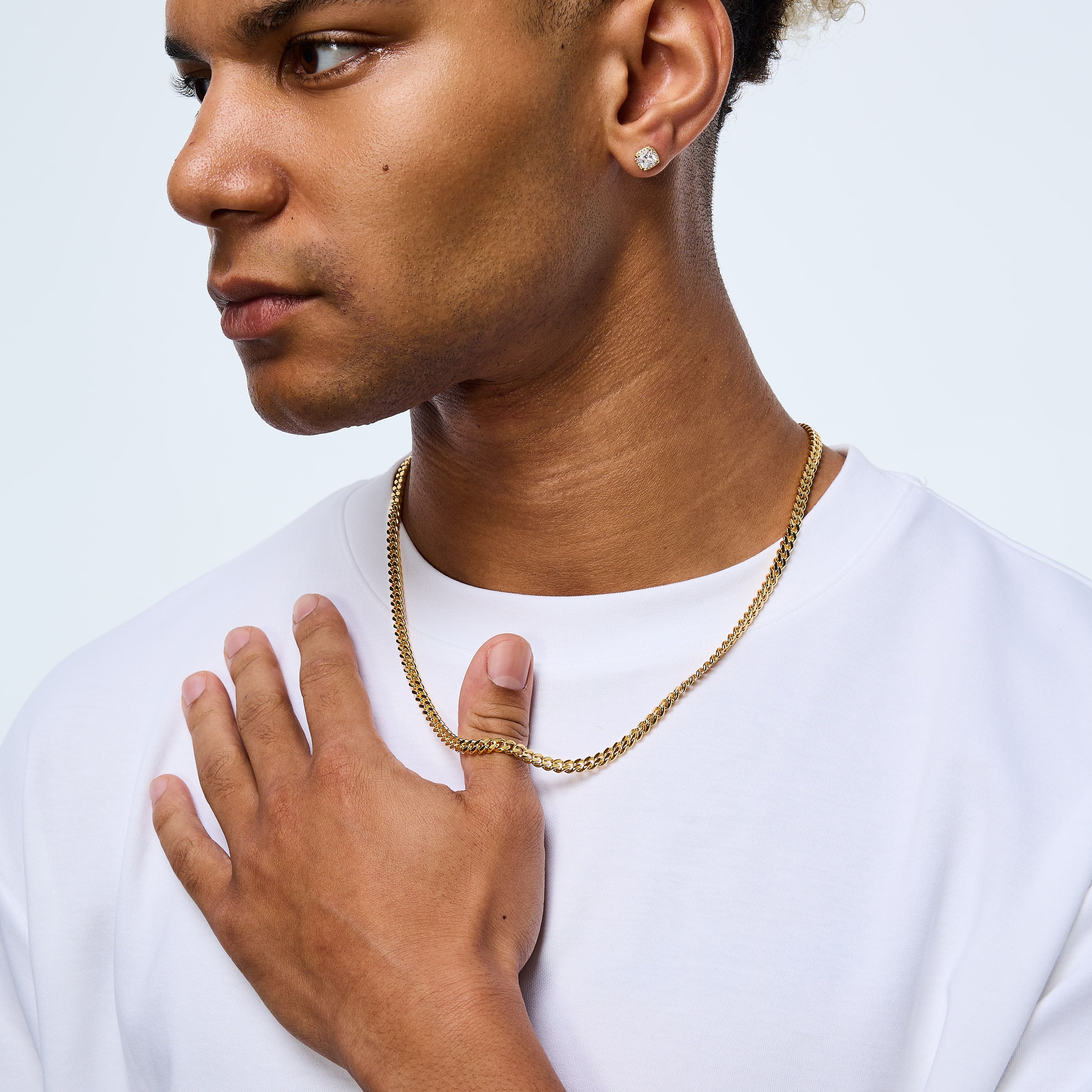 Panzerkette Kubanische Gliederkette 5mm Gold