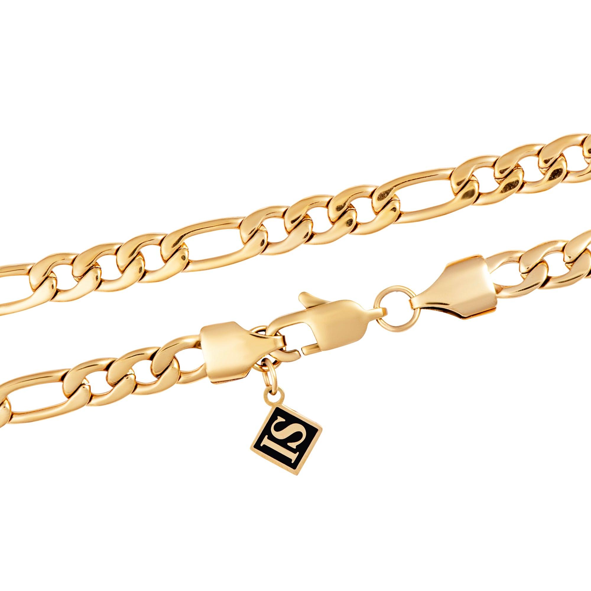 Figaro Chain 5mm Złoto - IcedStuff