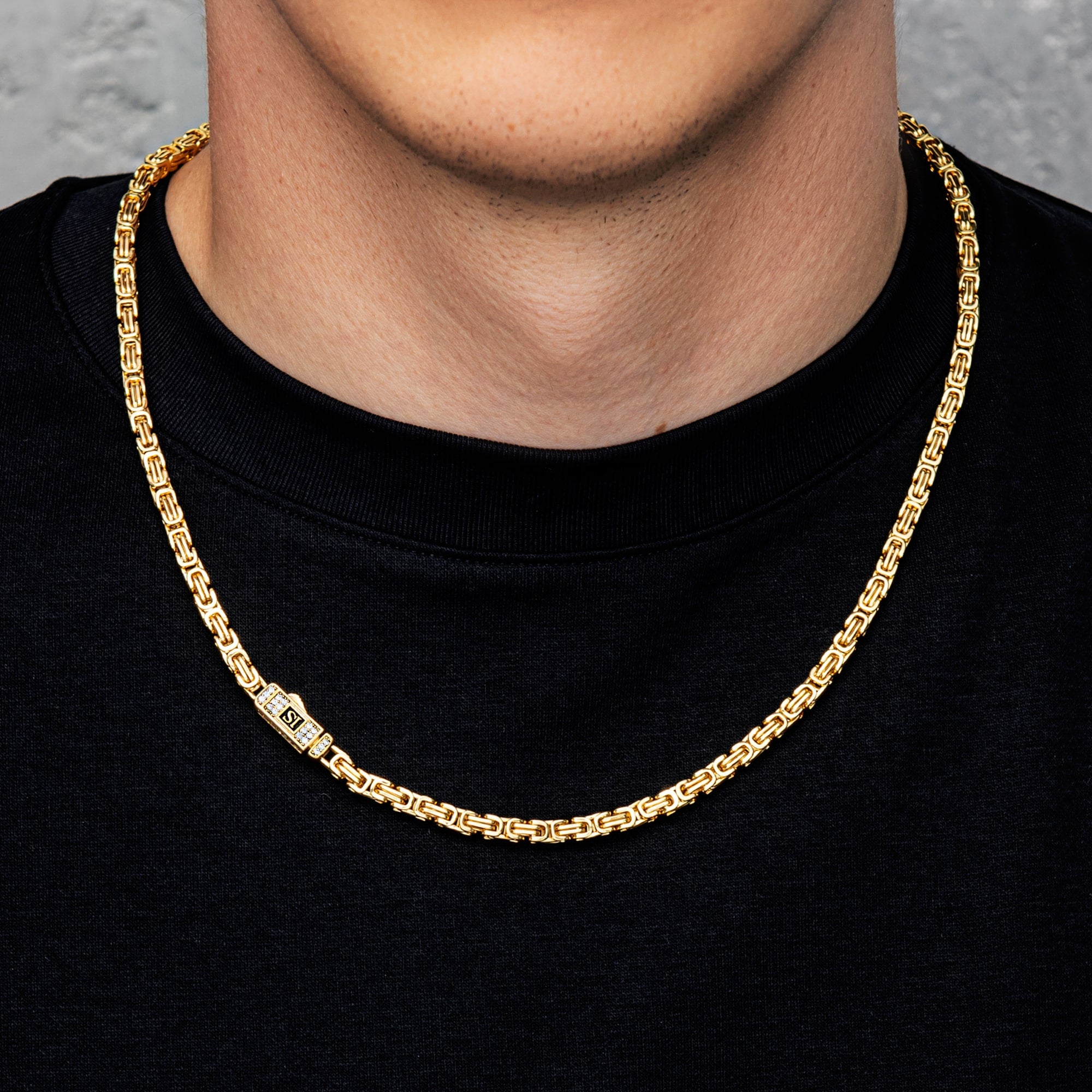 Royal Chain 4mm Diamantverschluss Gold