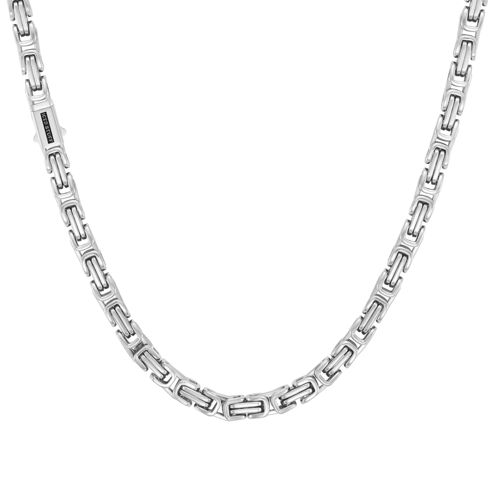 Łańcuch Królewski 7mm Białe Złoto