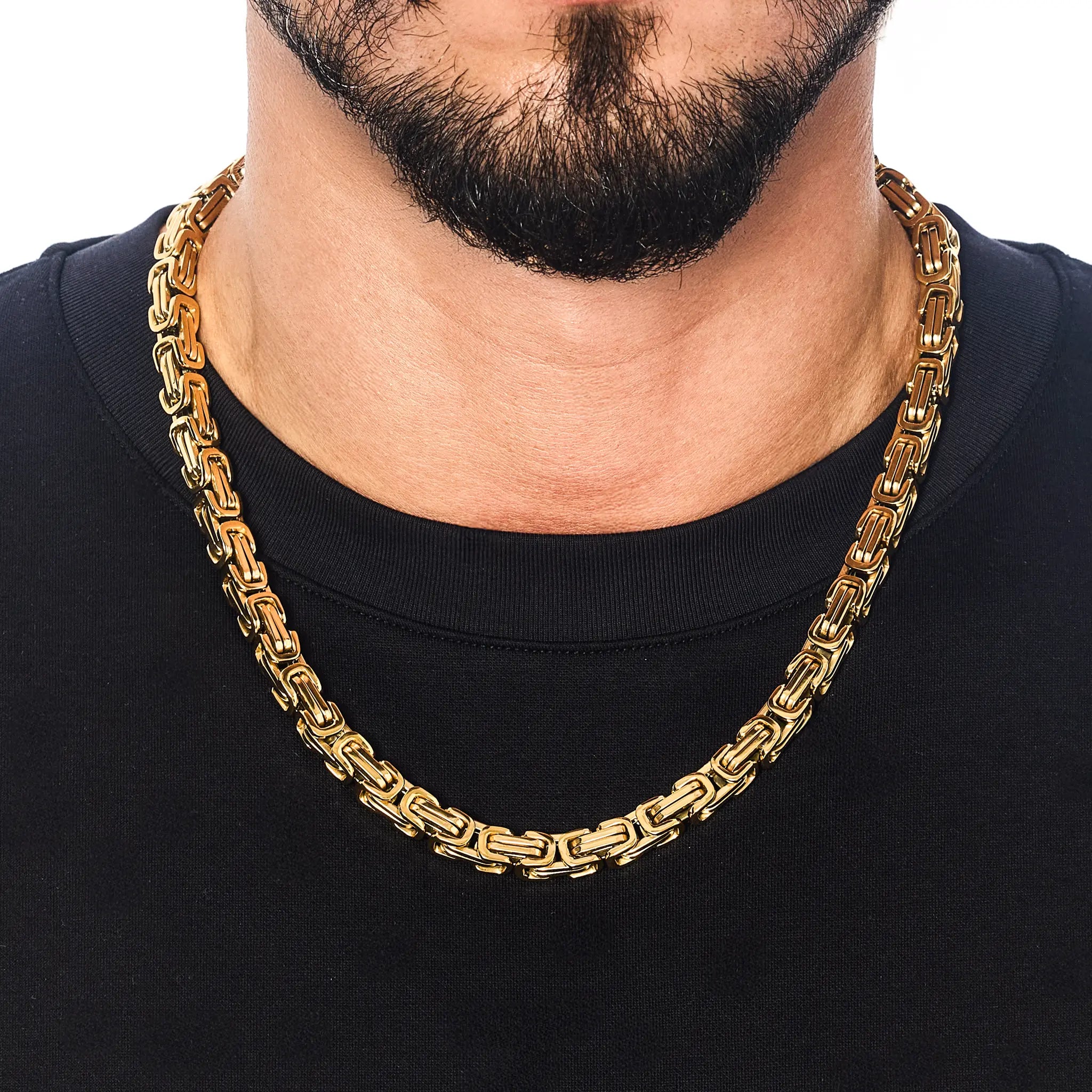 Łańcuch Królewski 8mm Złoto