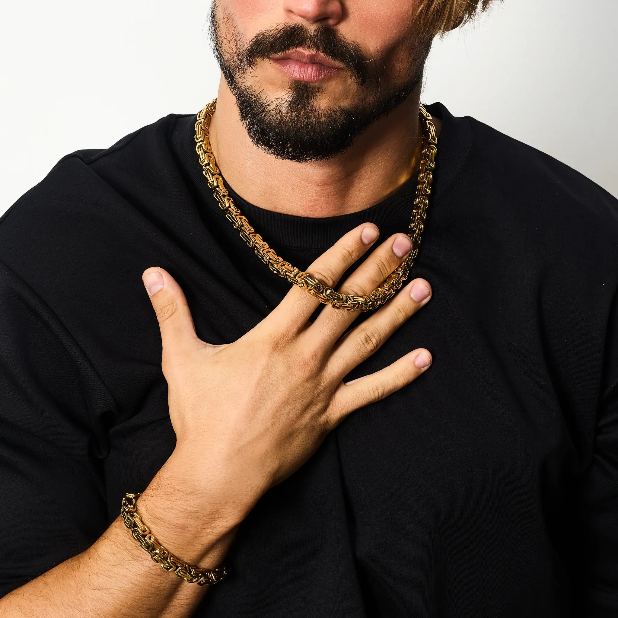 Łańcuch Królewski 8mm Złoto