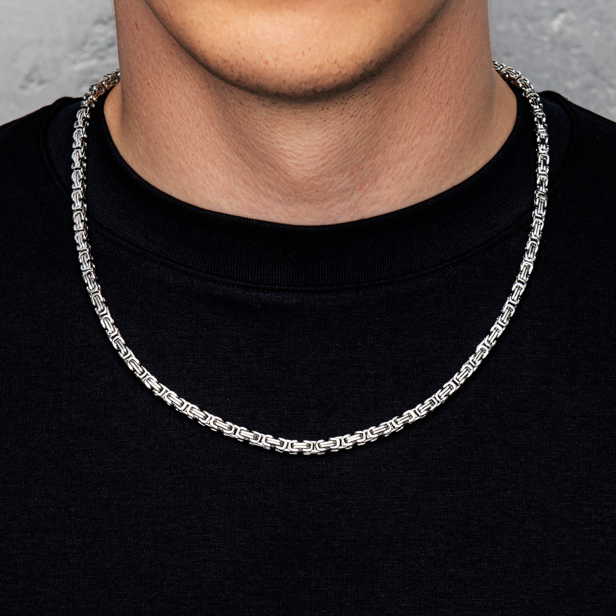 Königskette 4mm Weißgold