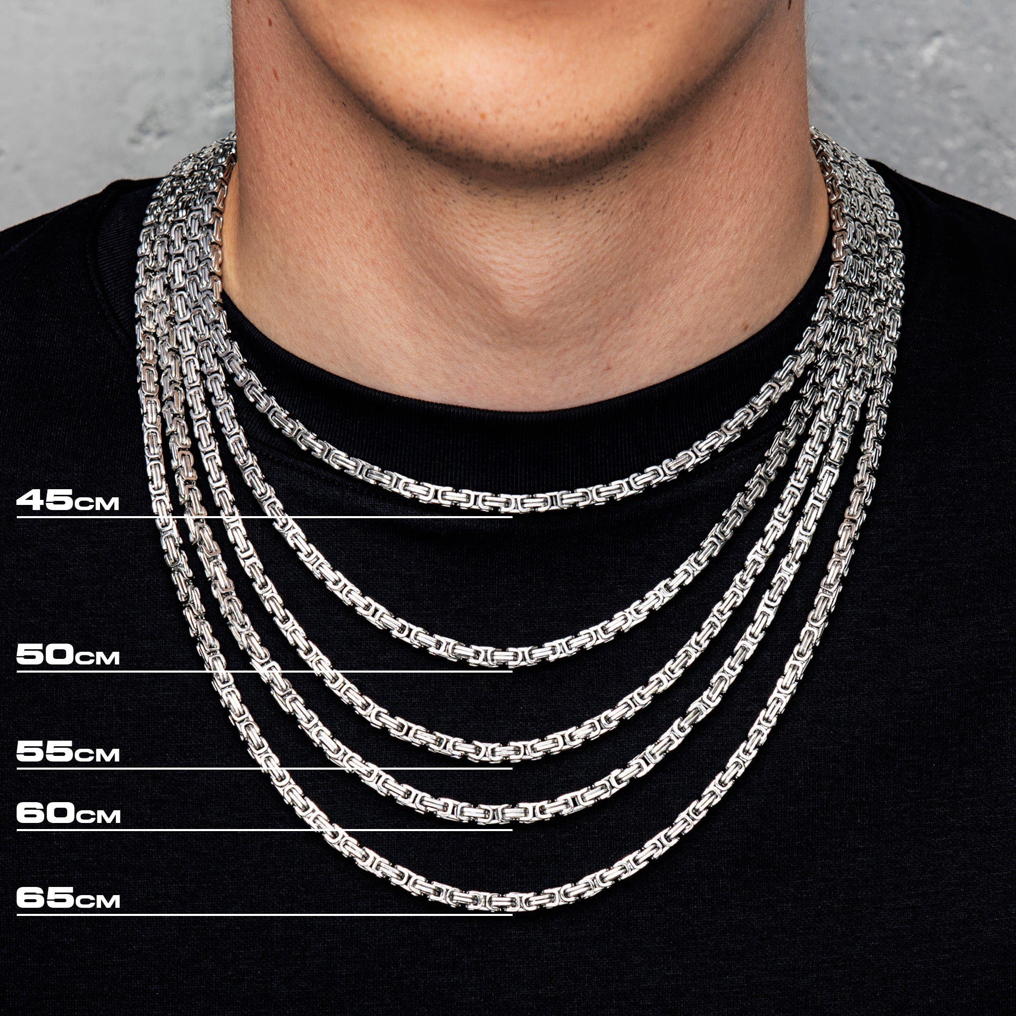 Königskette 4mm Weißgold