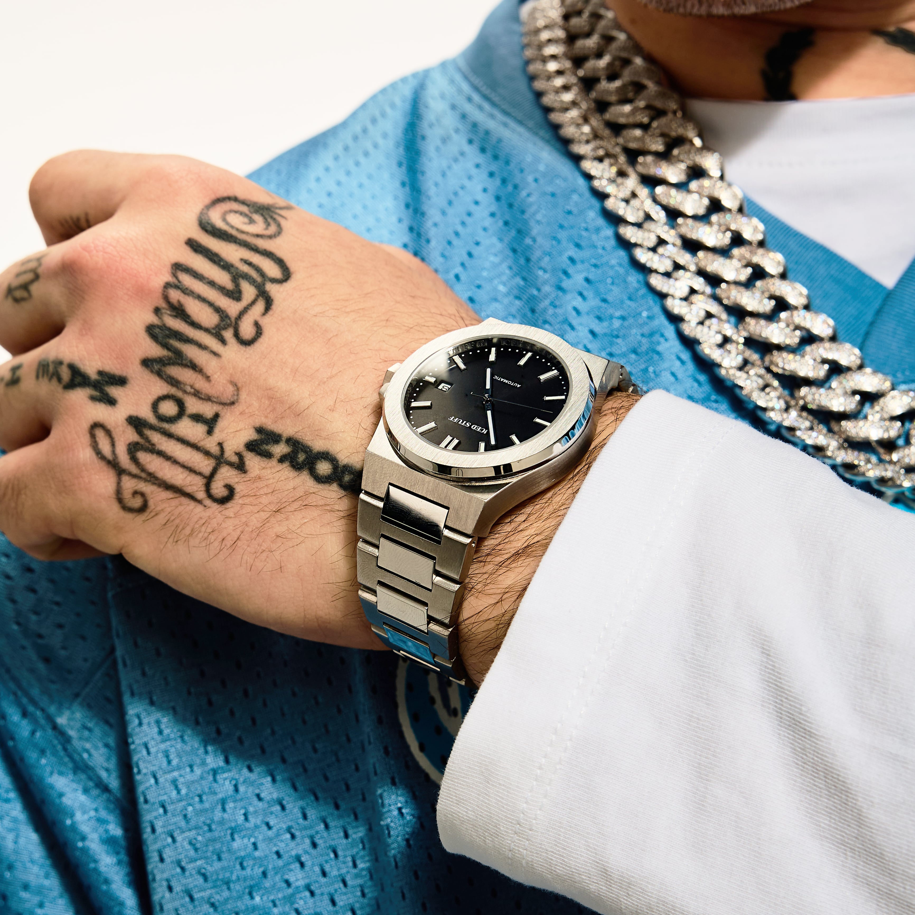 Alpha Champ Automatikuhr aus Weißgold, 40 mm