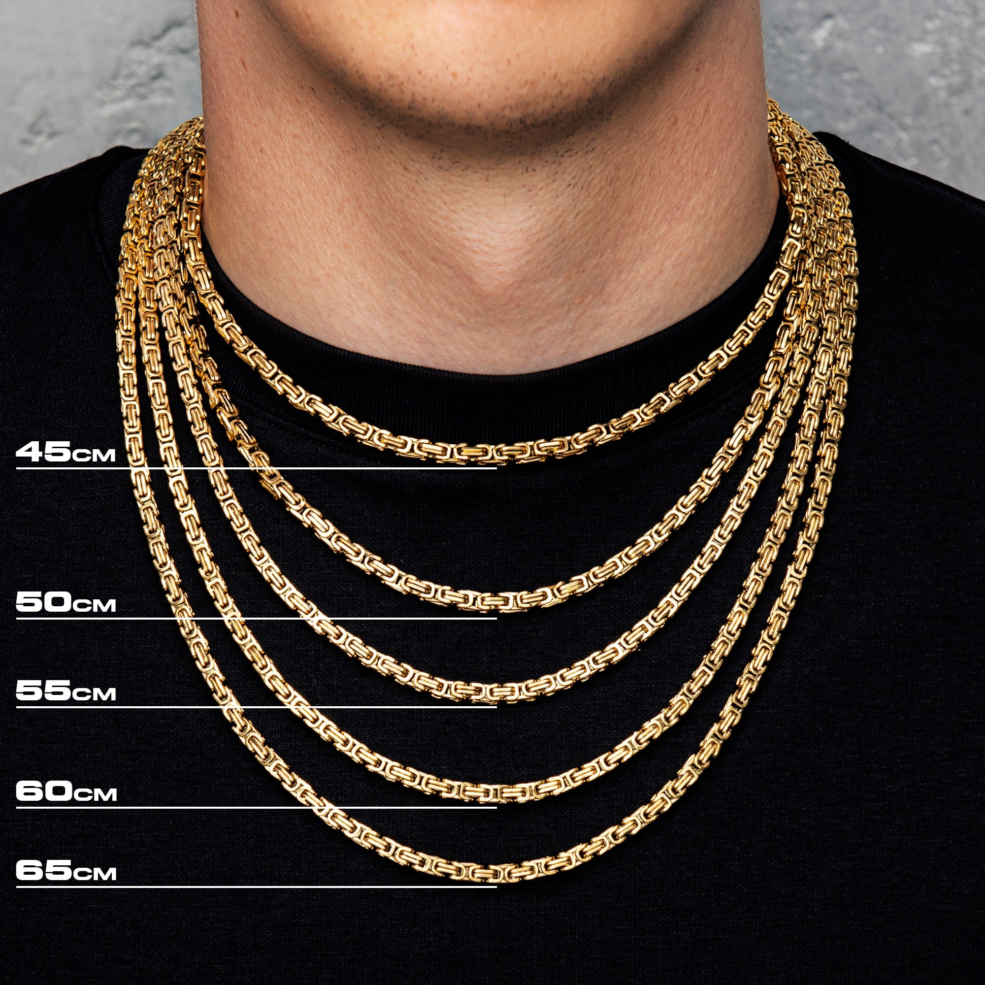 Königliche Kette 4mm Gold