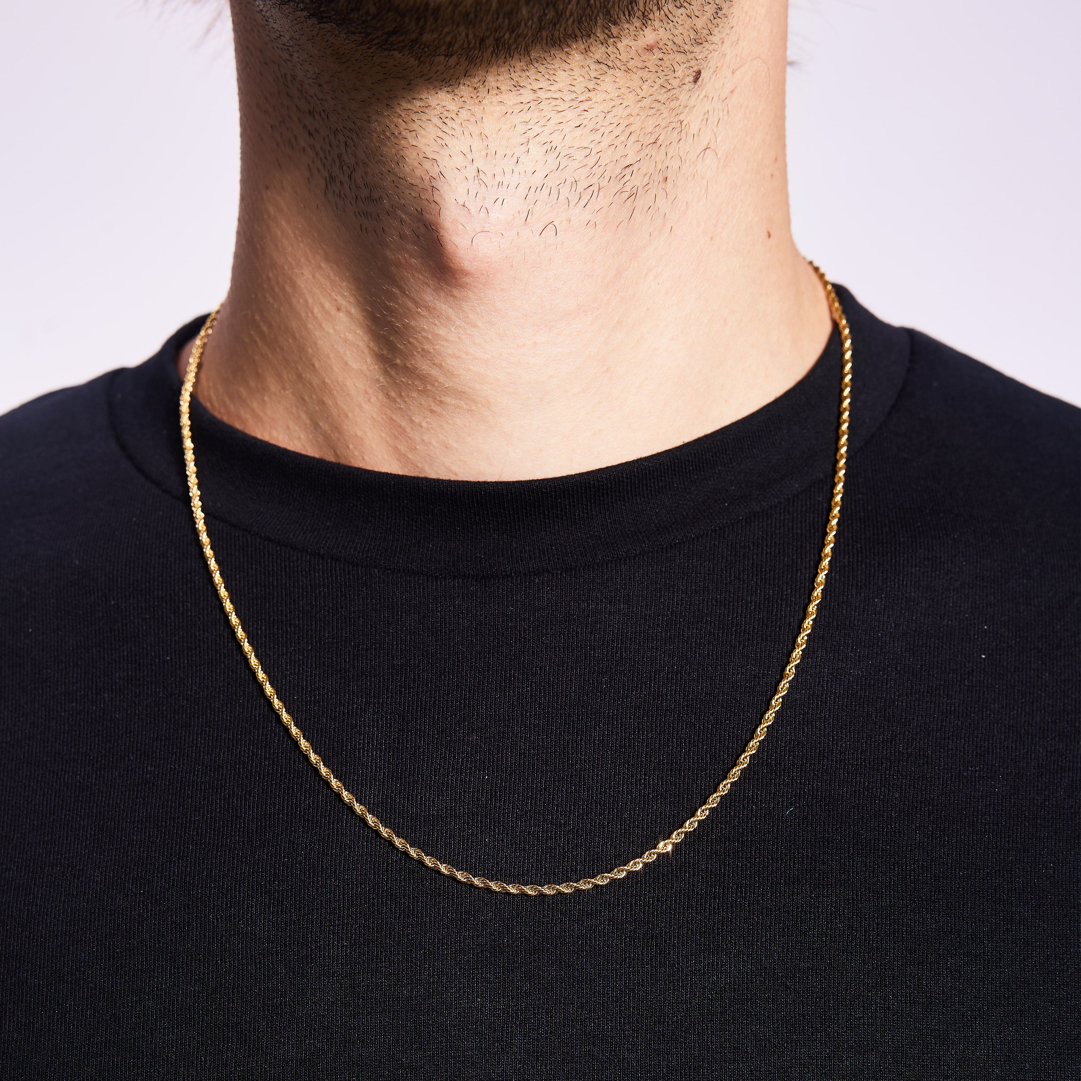 Łańcuch Rope 2mm Złoto