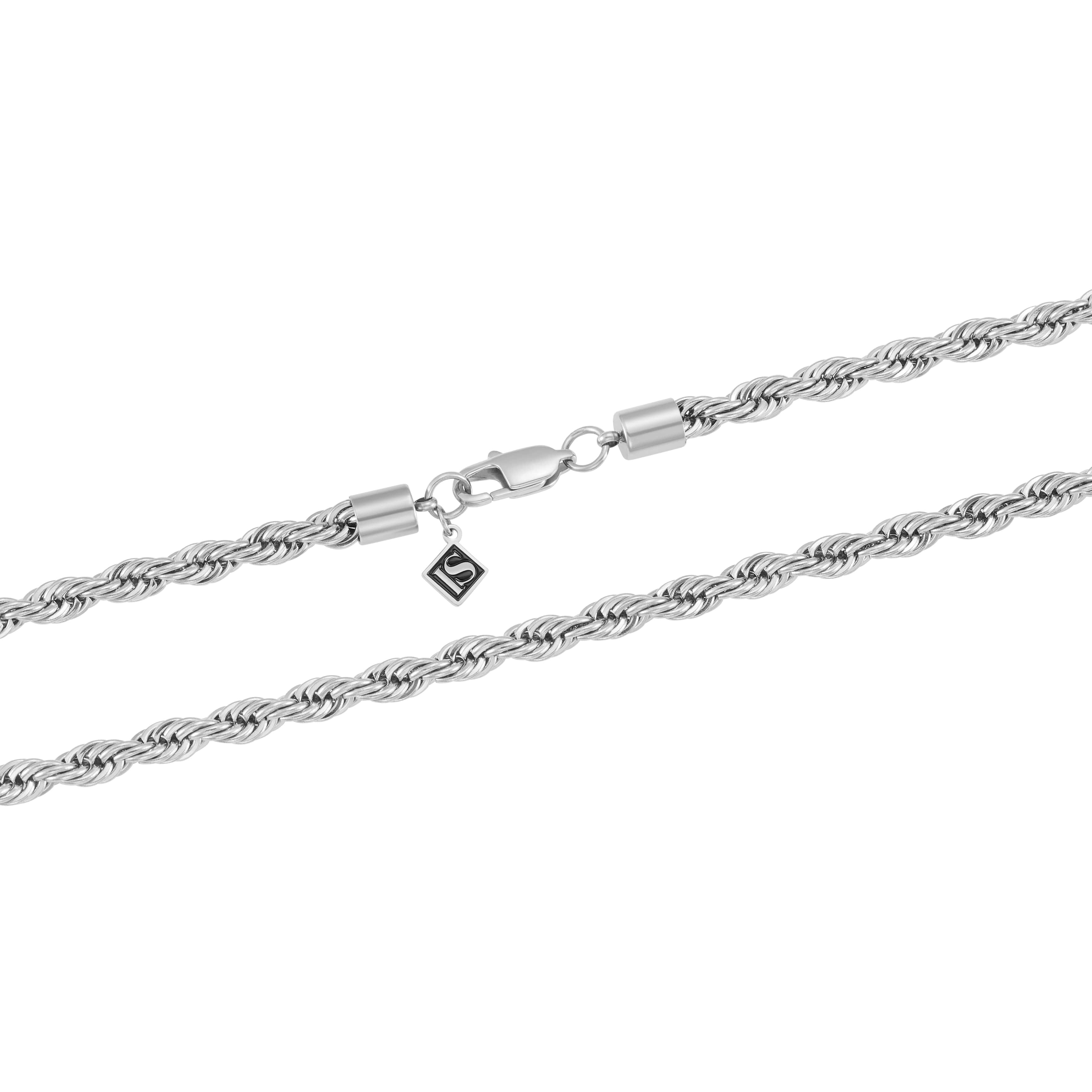 Bransoletka Rope 5mm Białe Złoto