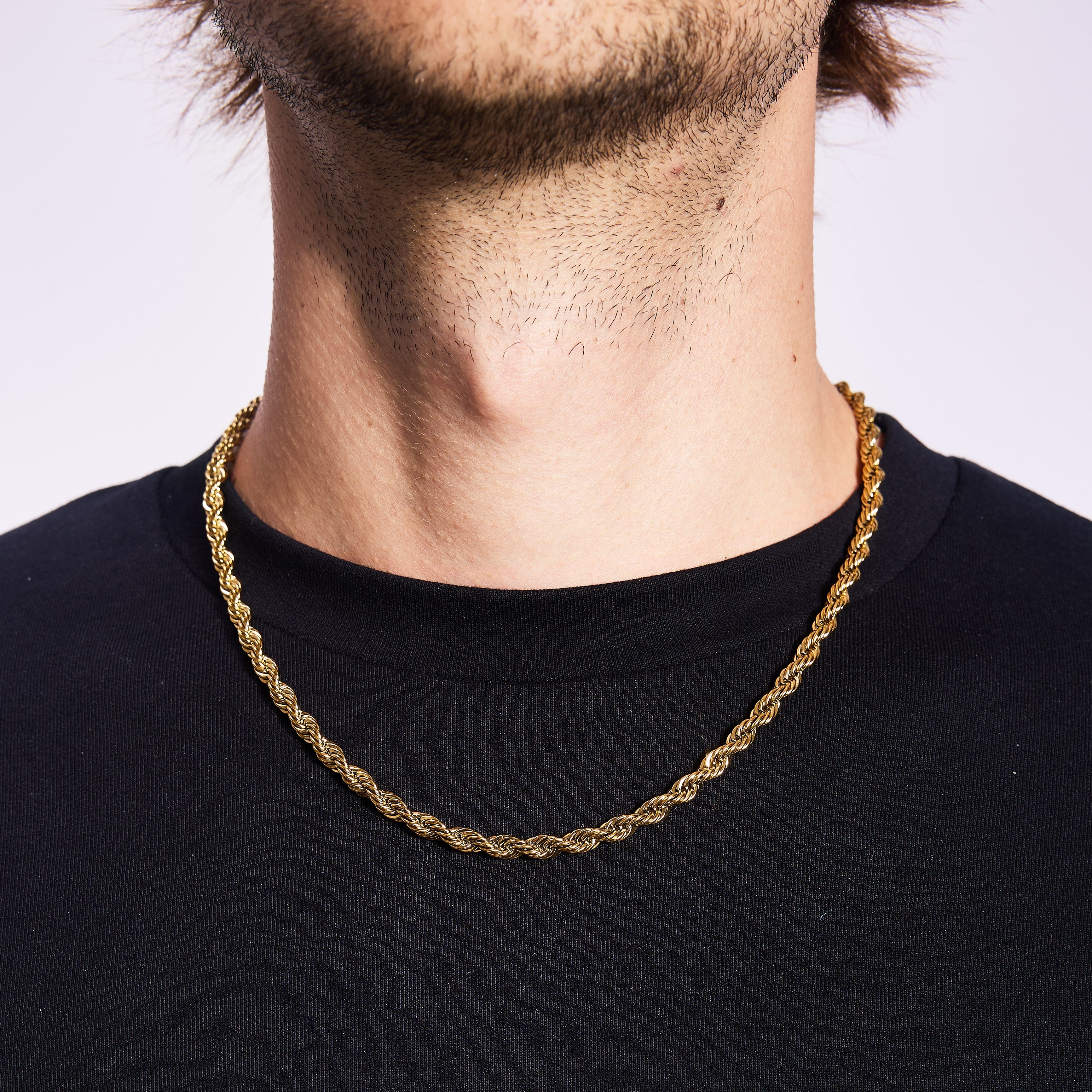 Łańcuch Rope 5mm Złoto