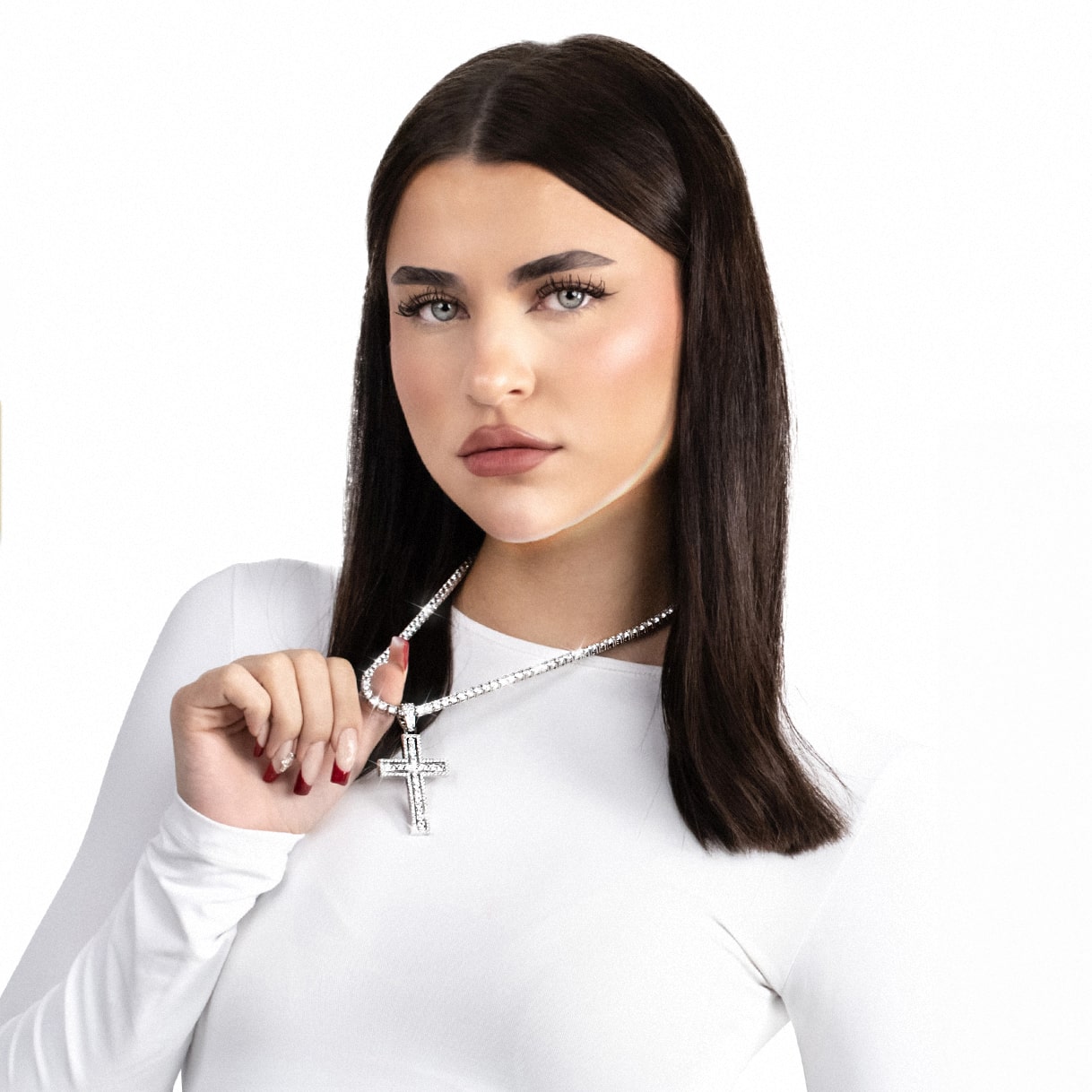 Tenniskette 4mm Weißgold