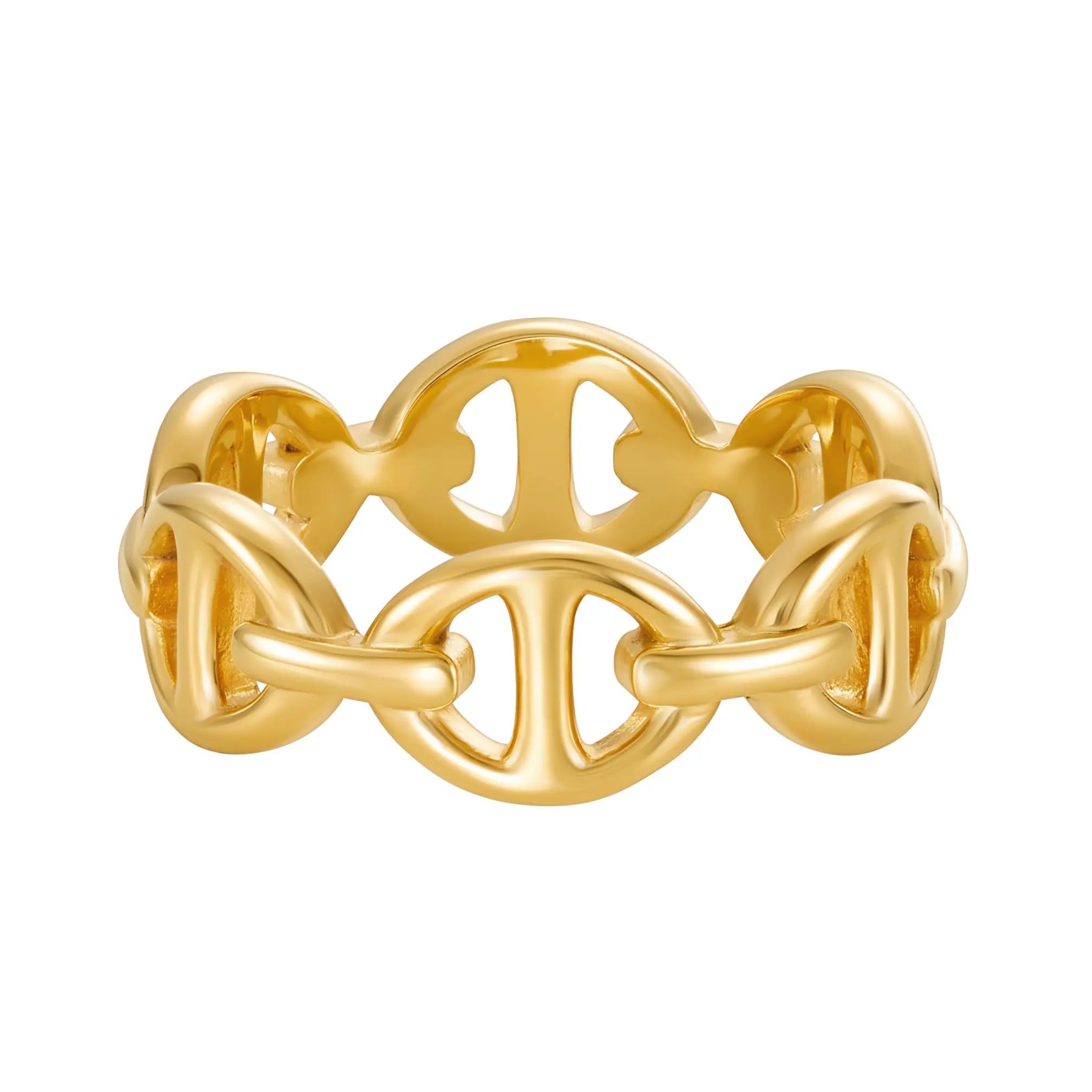 Pierścień Anchor Złoto