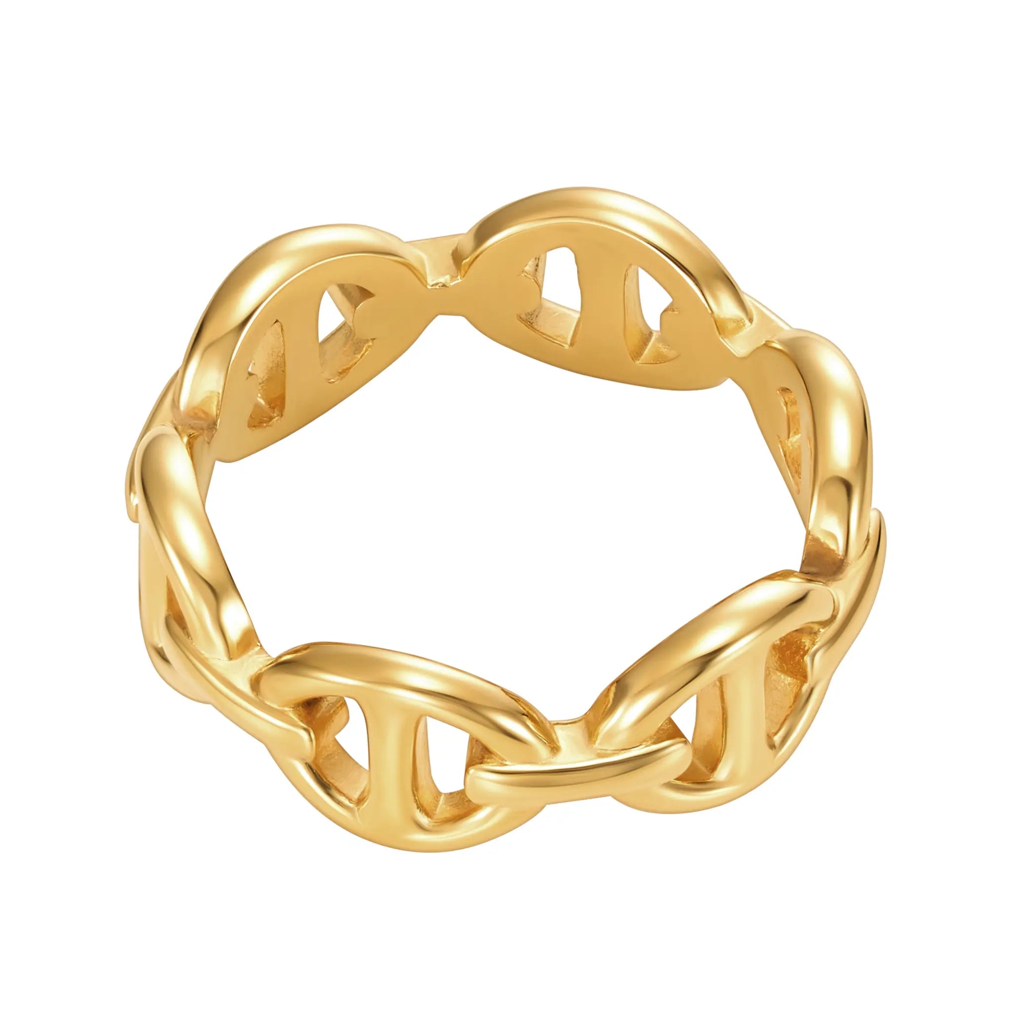 Pierścień Anchor Złoto