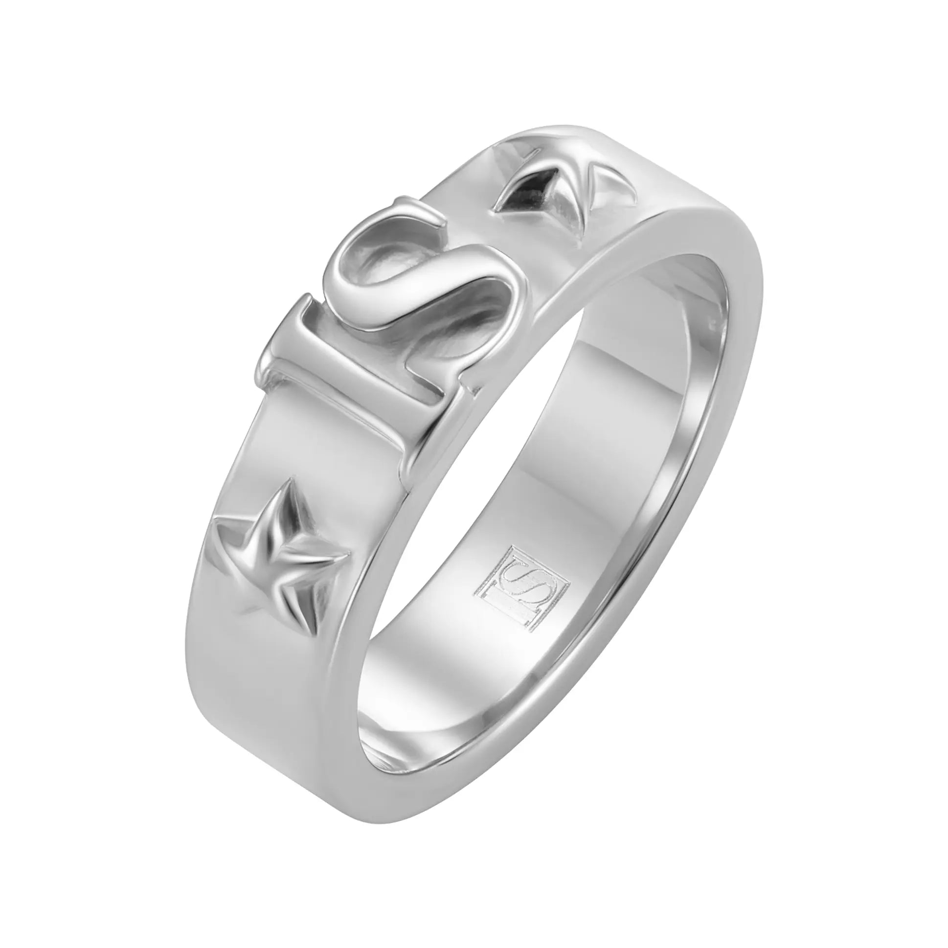 Pierścień IS Star Białe Złoto