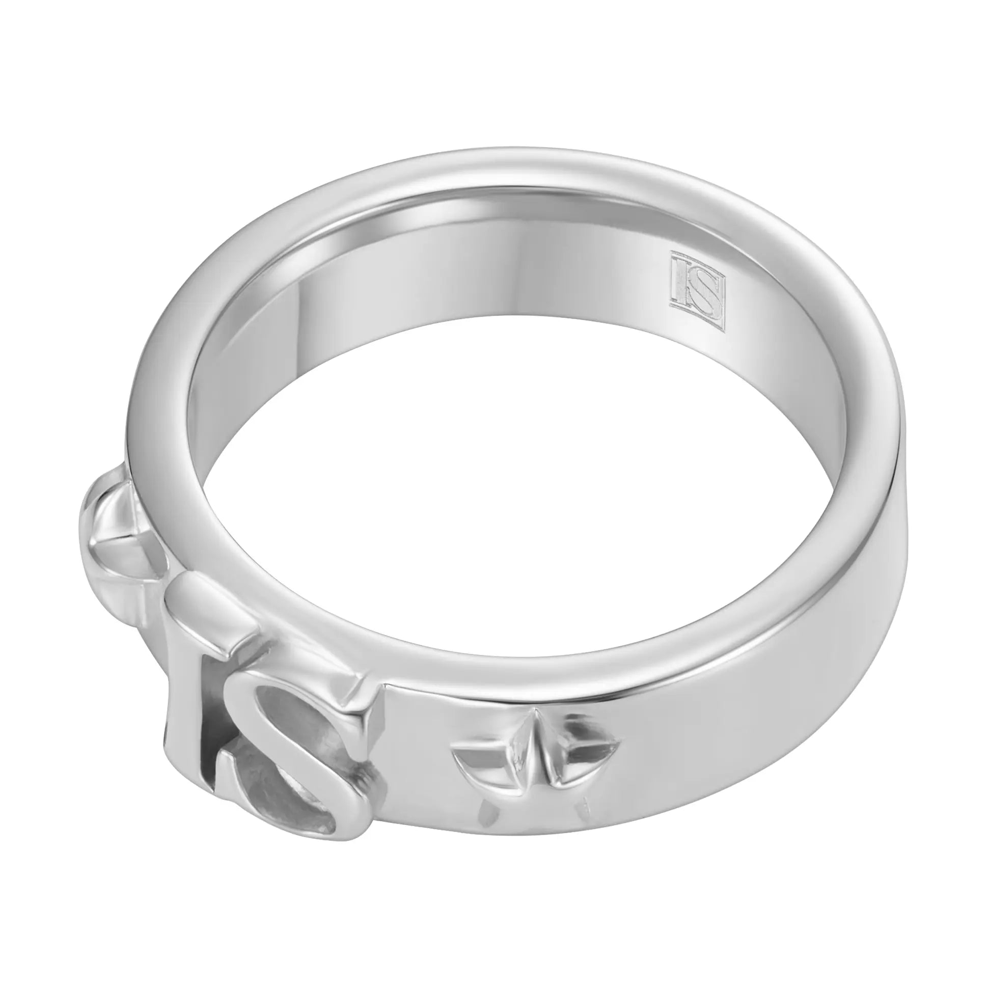 Pierścień IS Star Białe Złoto