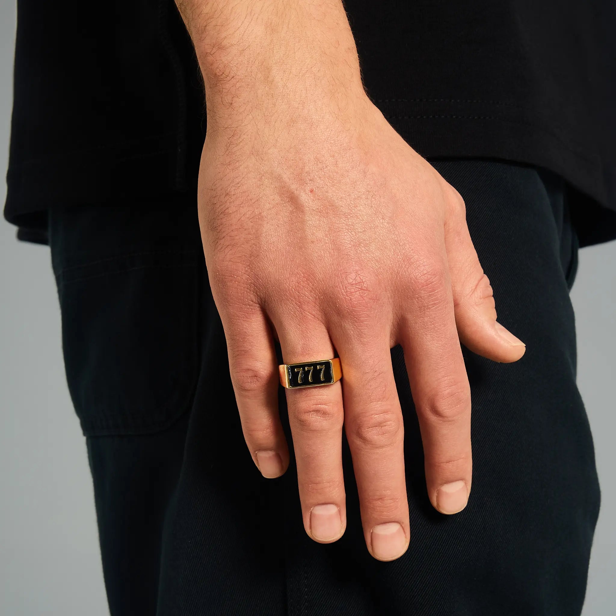 Pierścień Lucky 777 Złoto