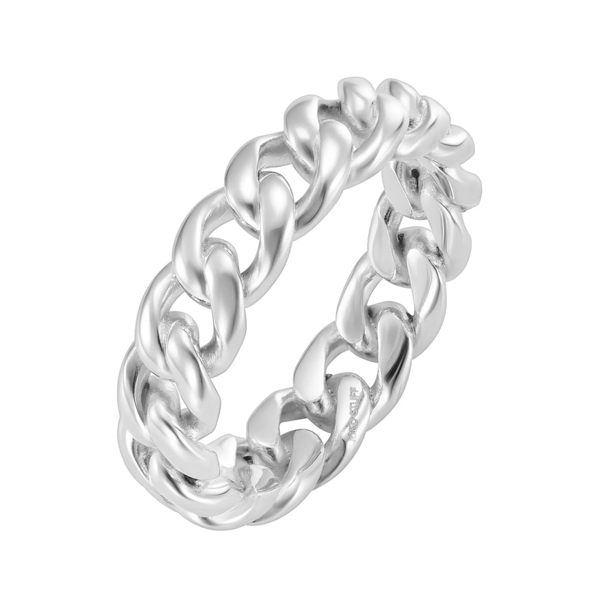 Pierścień Miami Cuban 5mm Białe Złoto