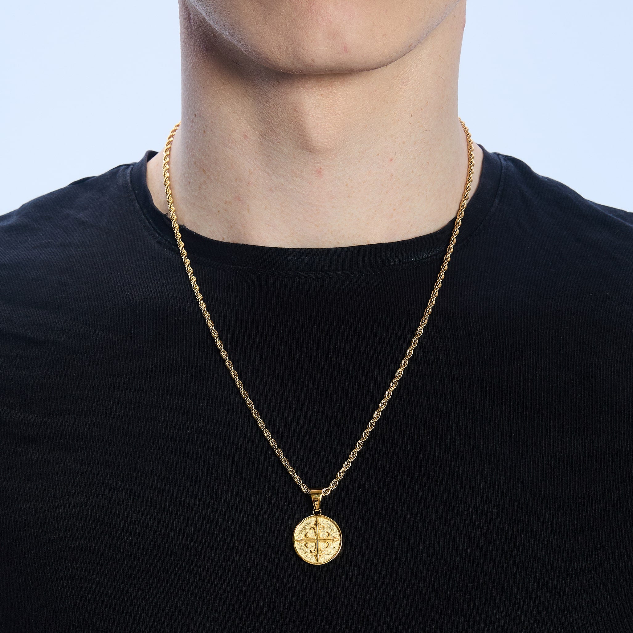 Zawieszka Cross Coin Złoto