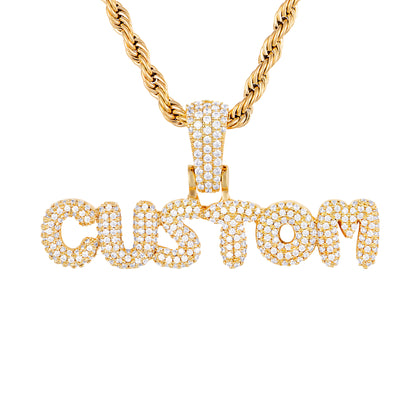 Benutzerdefinierter Anhänger mit Blasenbuchstaben