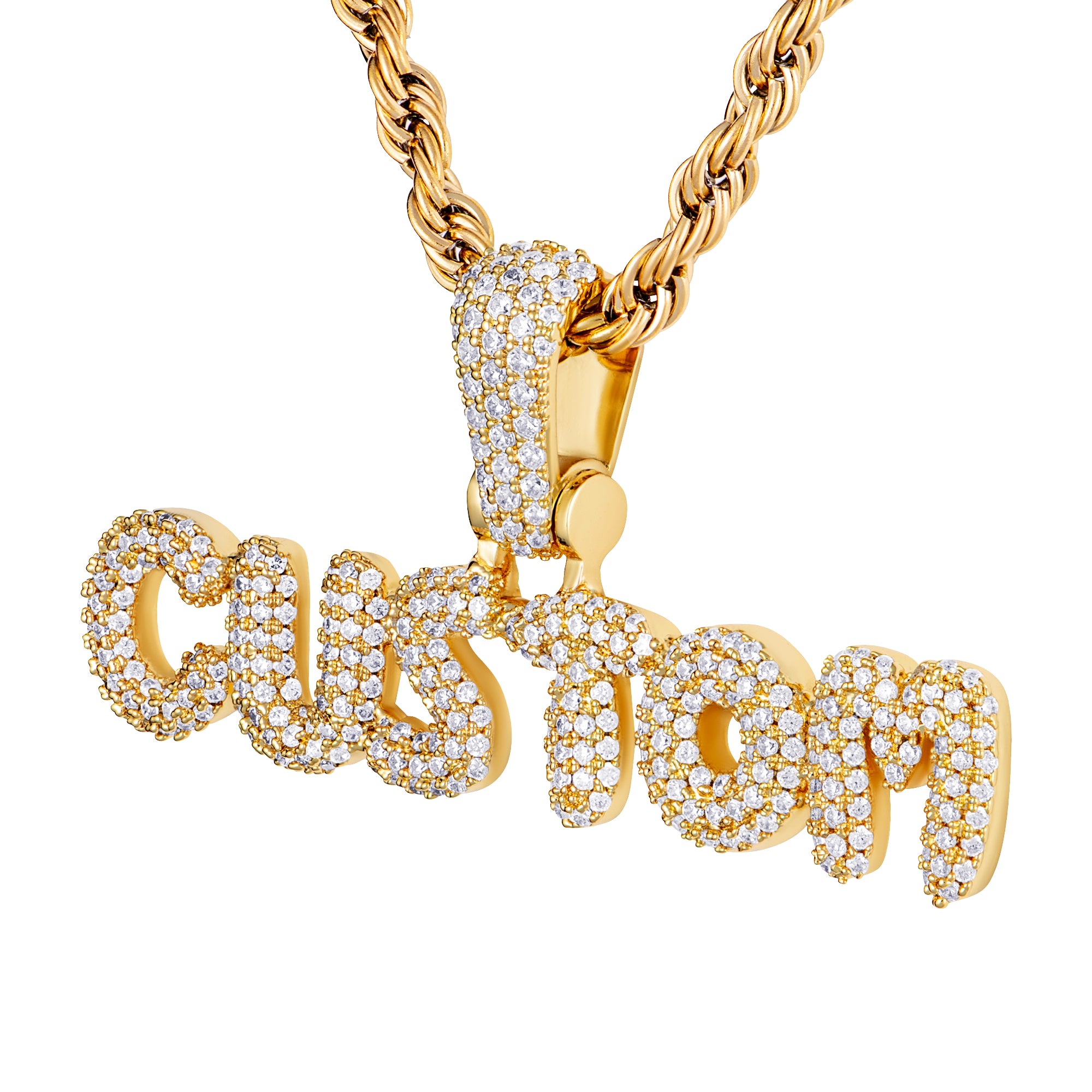 Benutzerdefinierter Anhänger mit Blasenbuchstaben