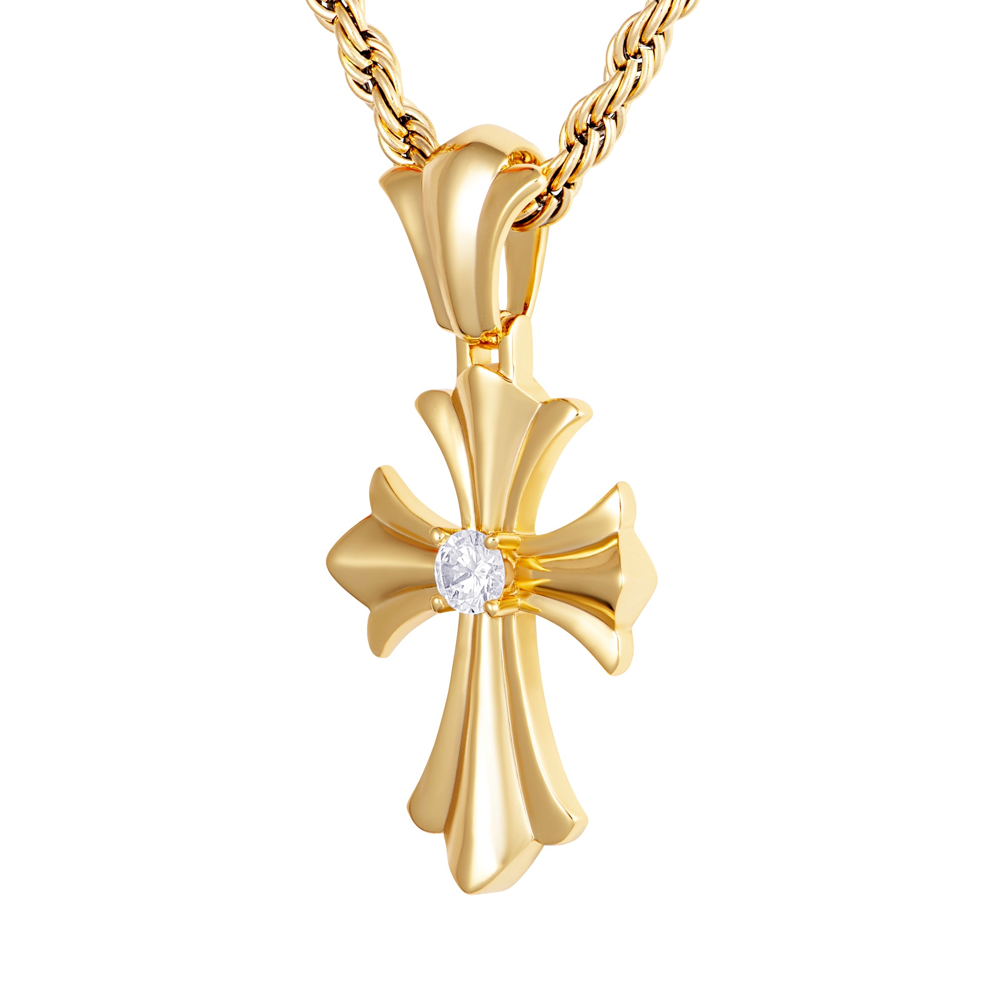 Reborn Kreuz Anhänger Gold