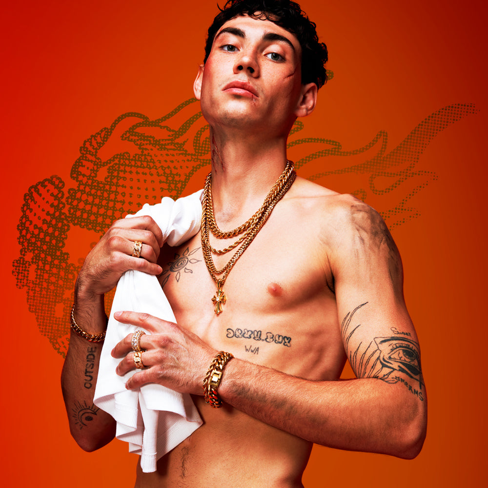 Reborn Kreuz Anhänger Gold