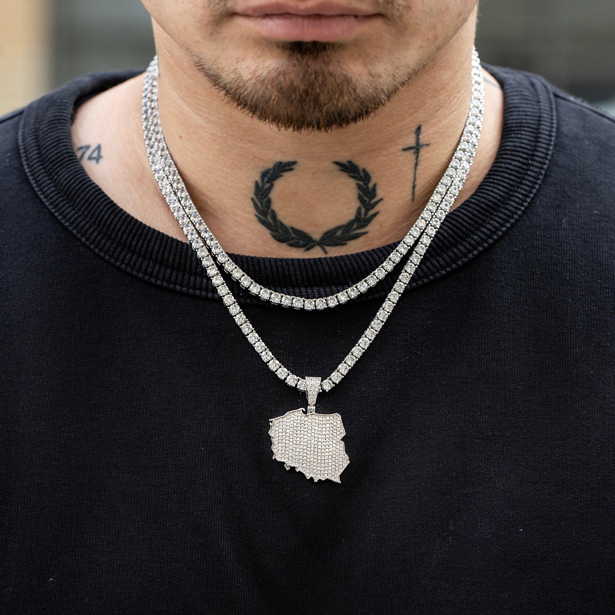 MAPA POLSKI BIAŁE ZŁOTO - IcedStuff