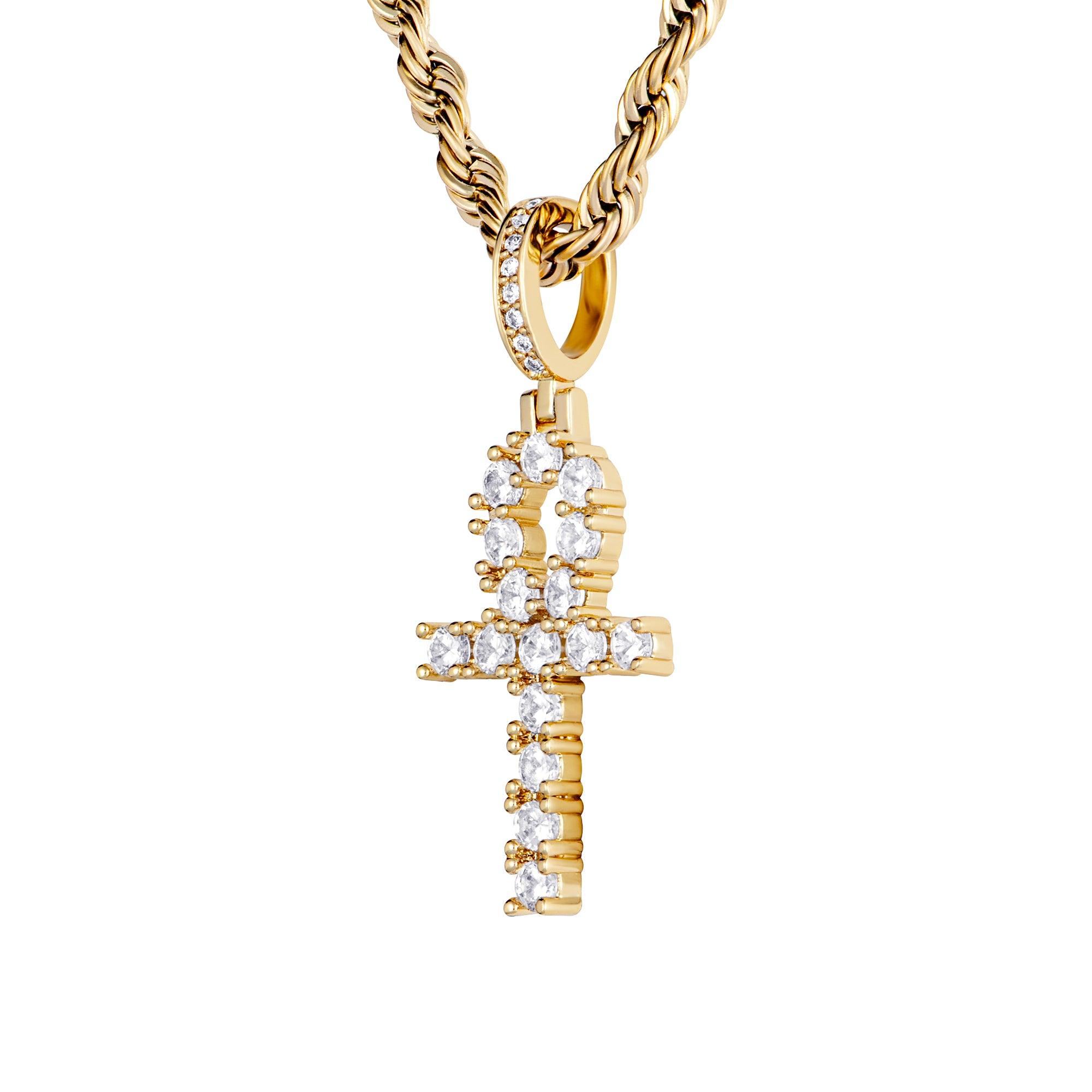 MICRO ANKH CROSS ZŁOTO - IcedStuff