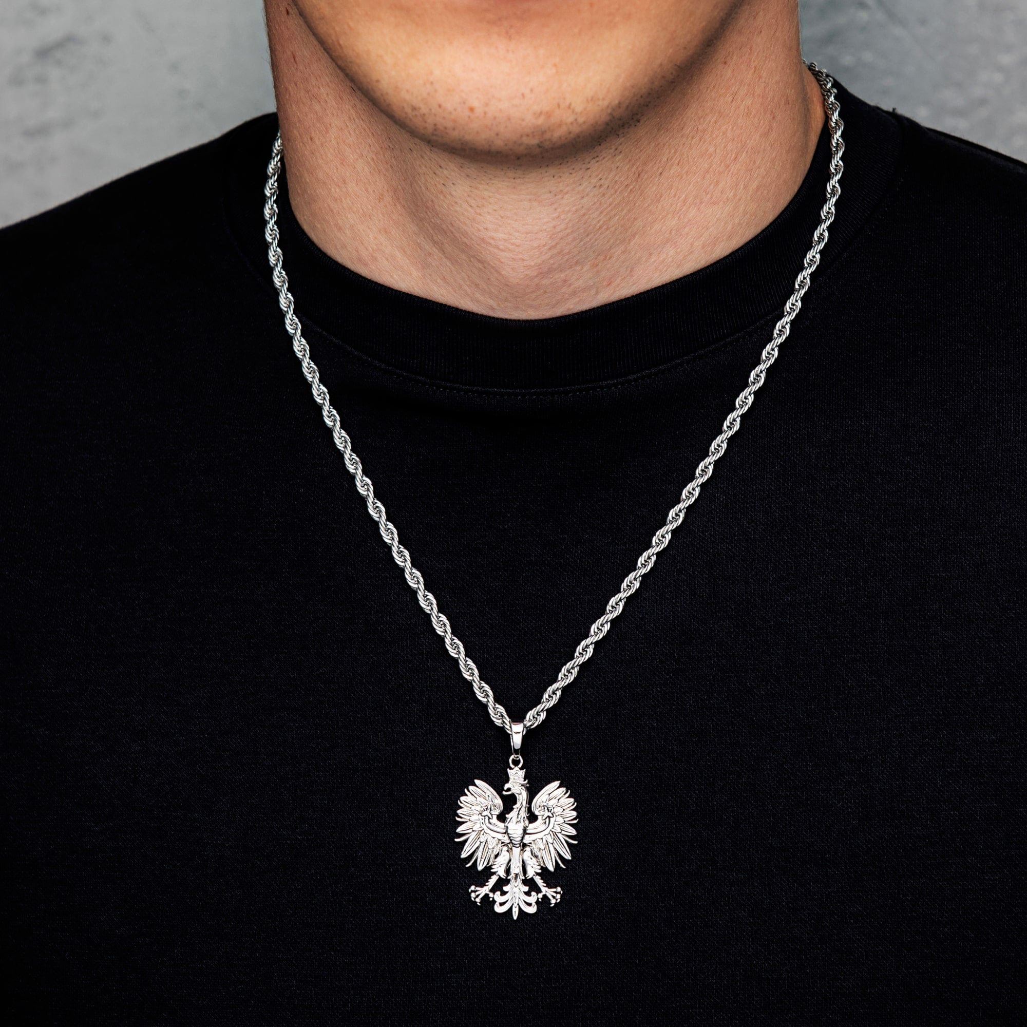 Polnischer Adler Anhänger Weißgold