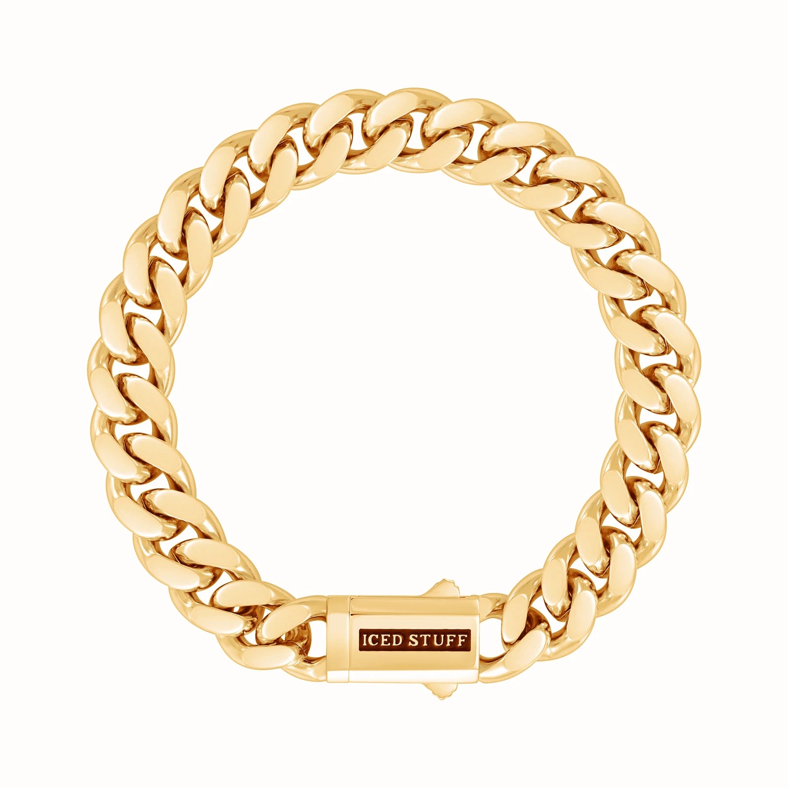 Bransoletka Premium Curb Cuban Link 10mm Złoto
